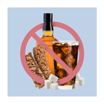 crossed out sugar-sweetened drink