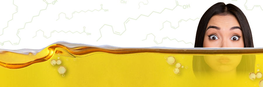 Image of person holding their breath under oil