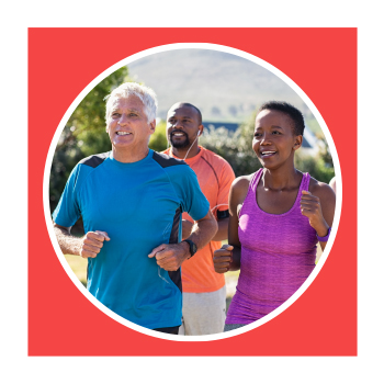 Image of people running outdoors