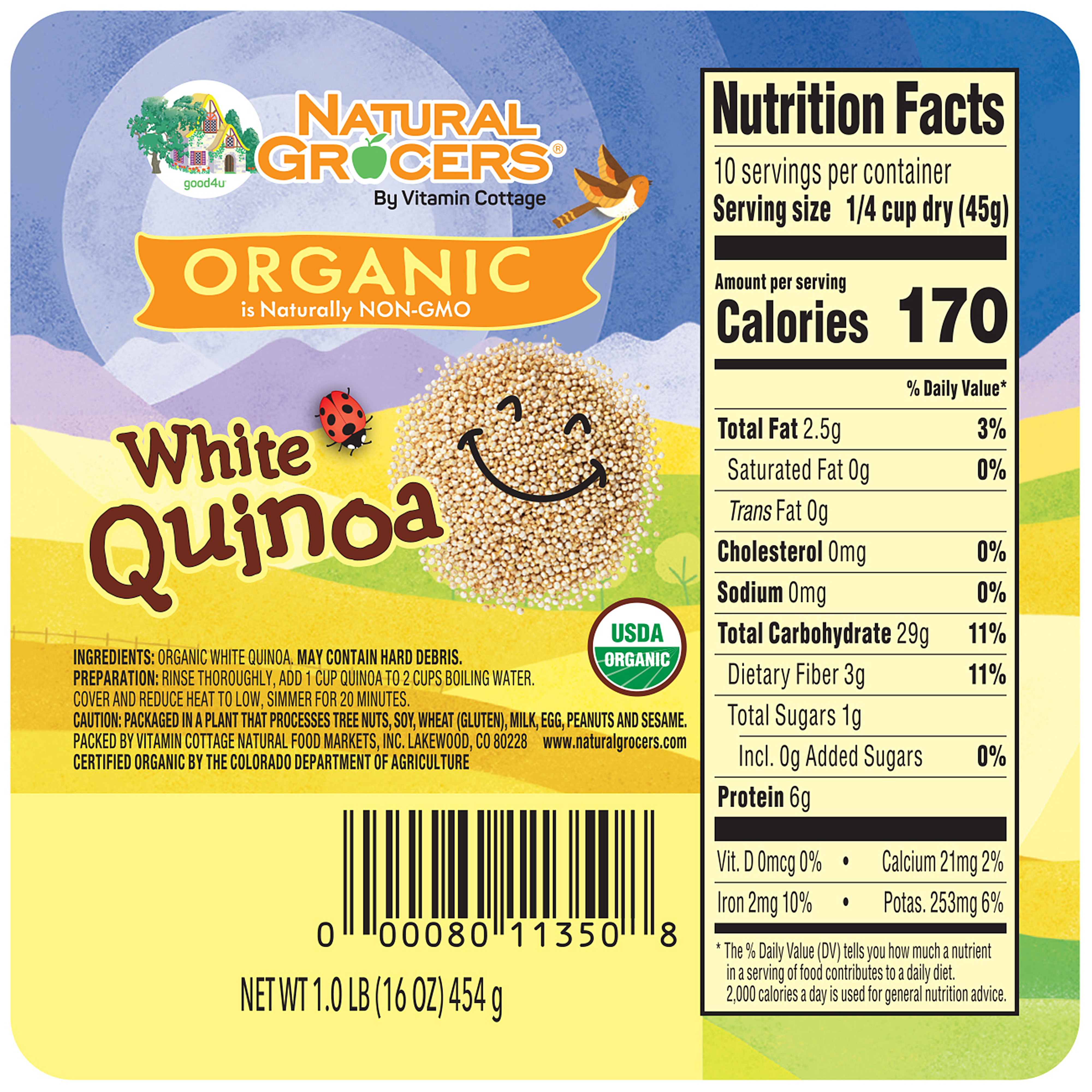 Quinoa White Org 1 Lb