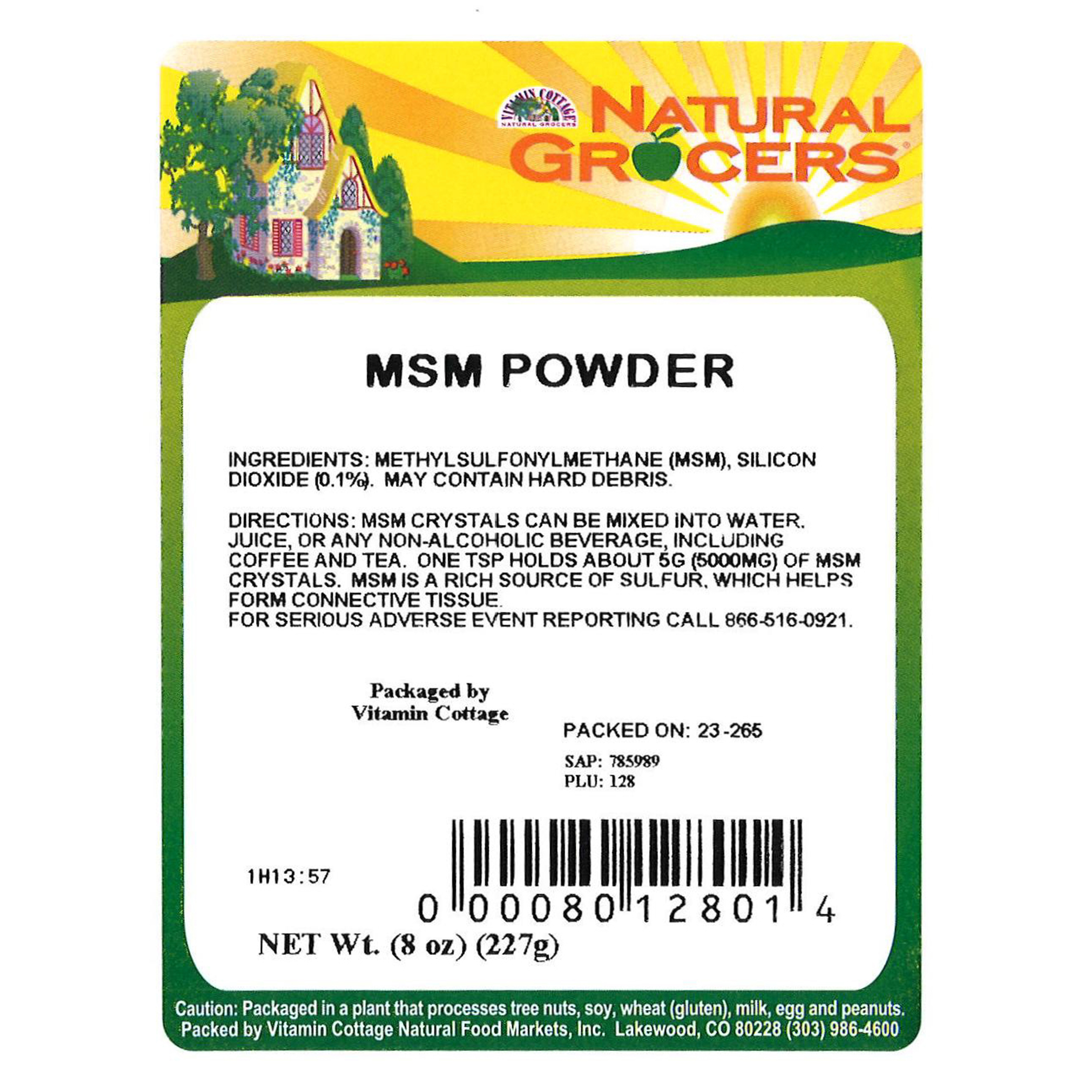 Msm Powder .1% Silicon Dioxide 8 Oz