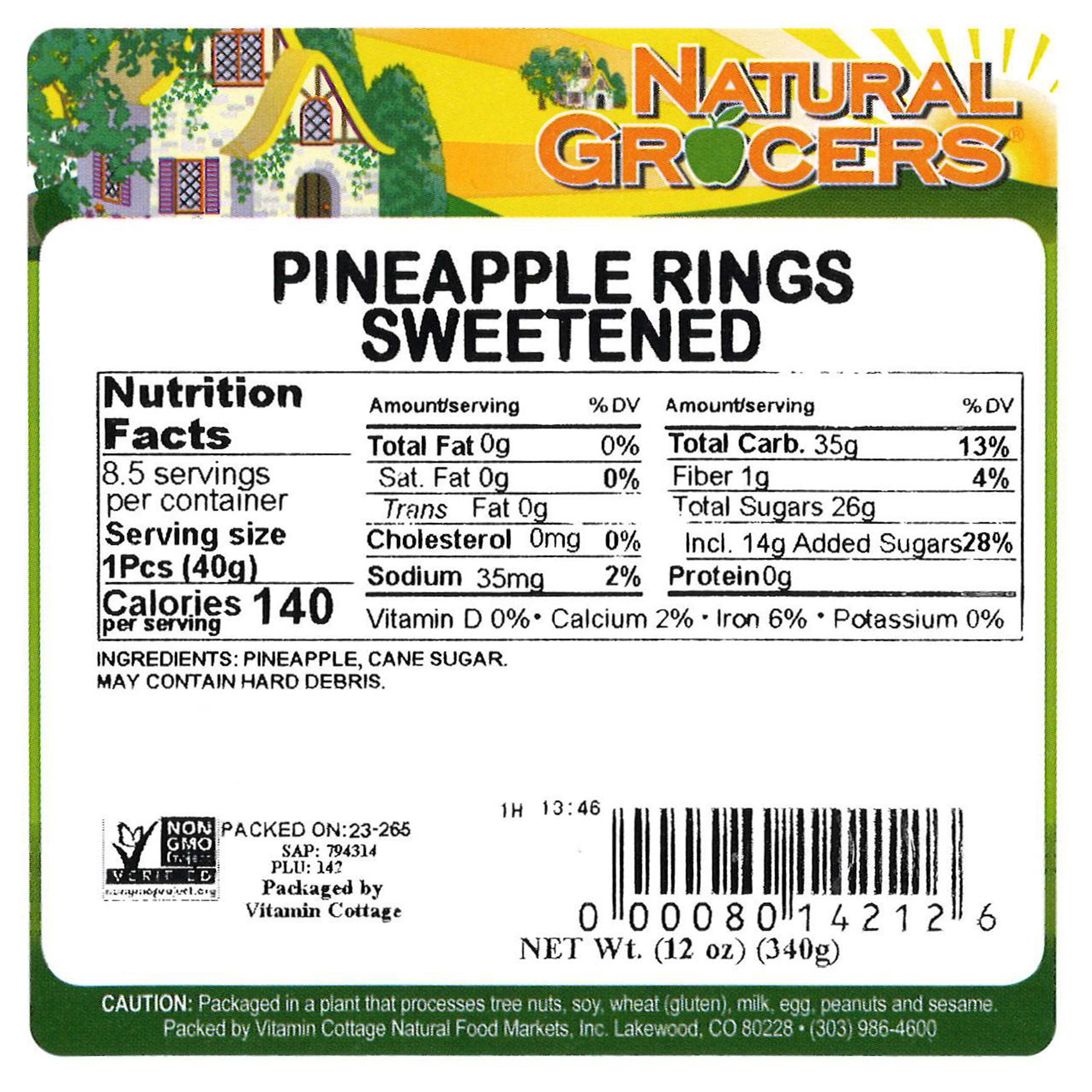 Pineapple Rings Swtnd 12 Oz