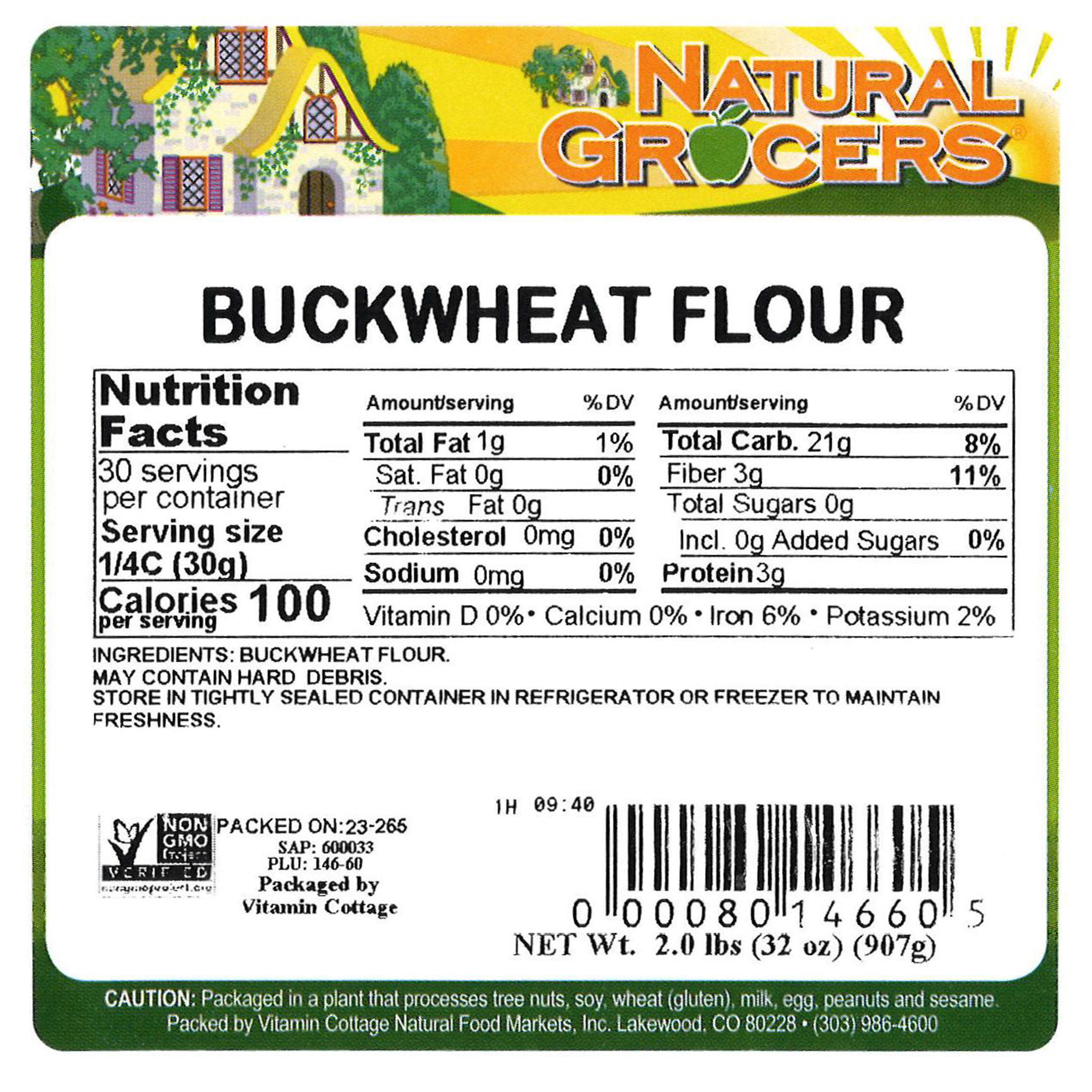 Flour Buckwheat Non-gmo 2 Lb