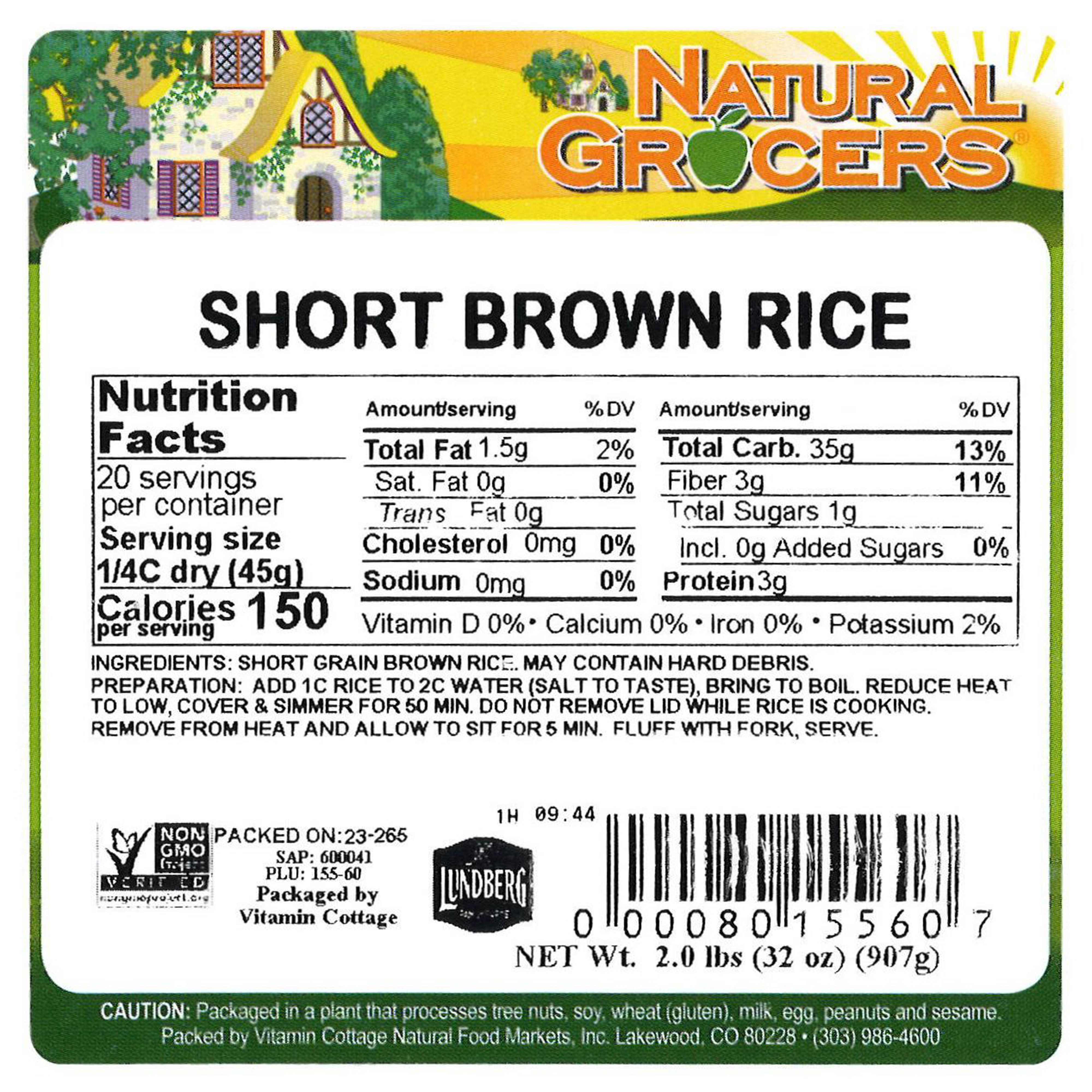 Rice Brown Short 2 Lb