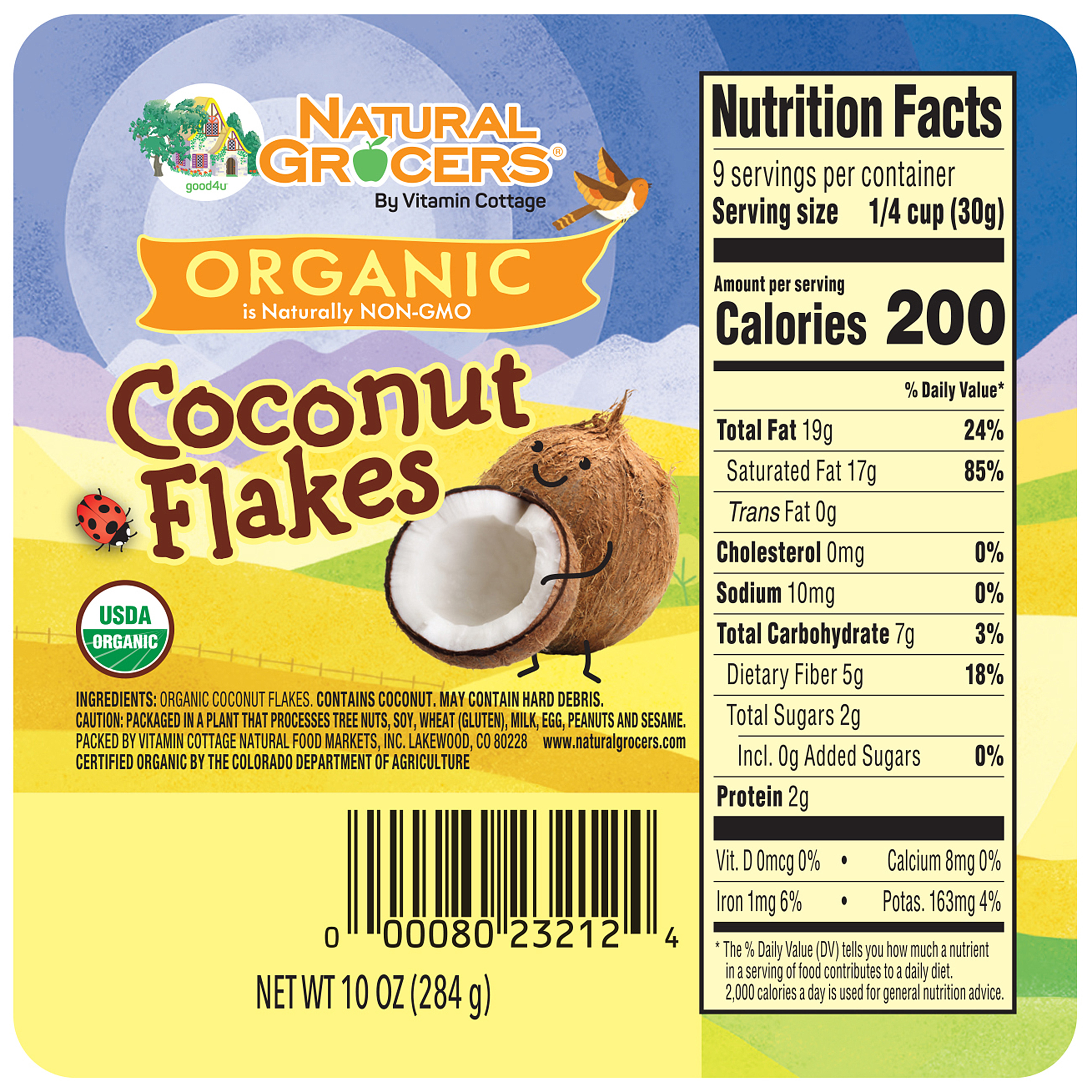 Coconut Flakes Org 10 Oz