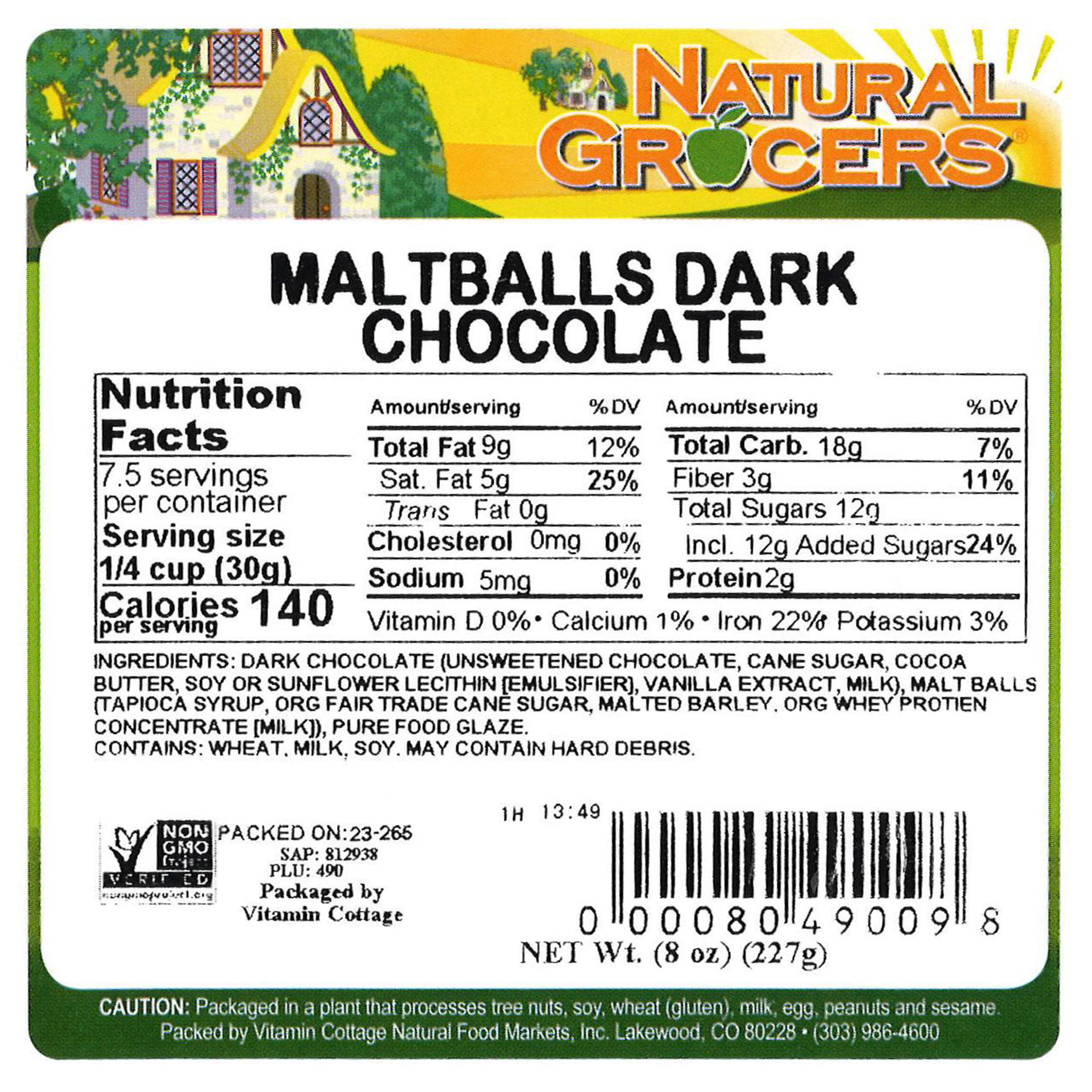 Maltballs Dark Chocolate 8 Oz