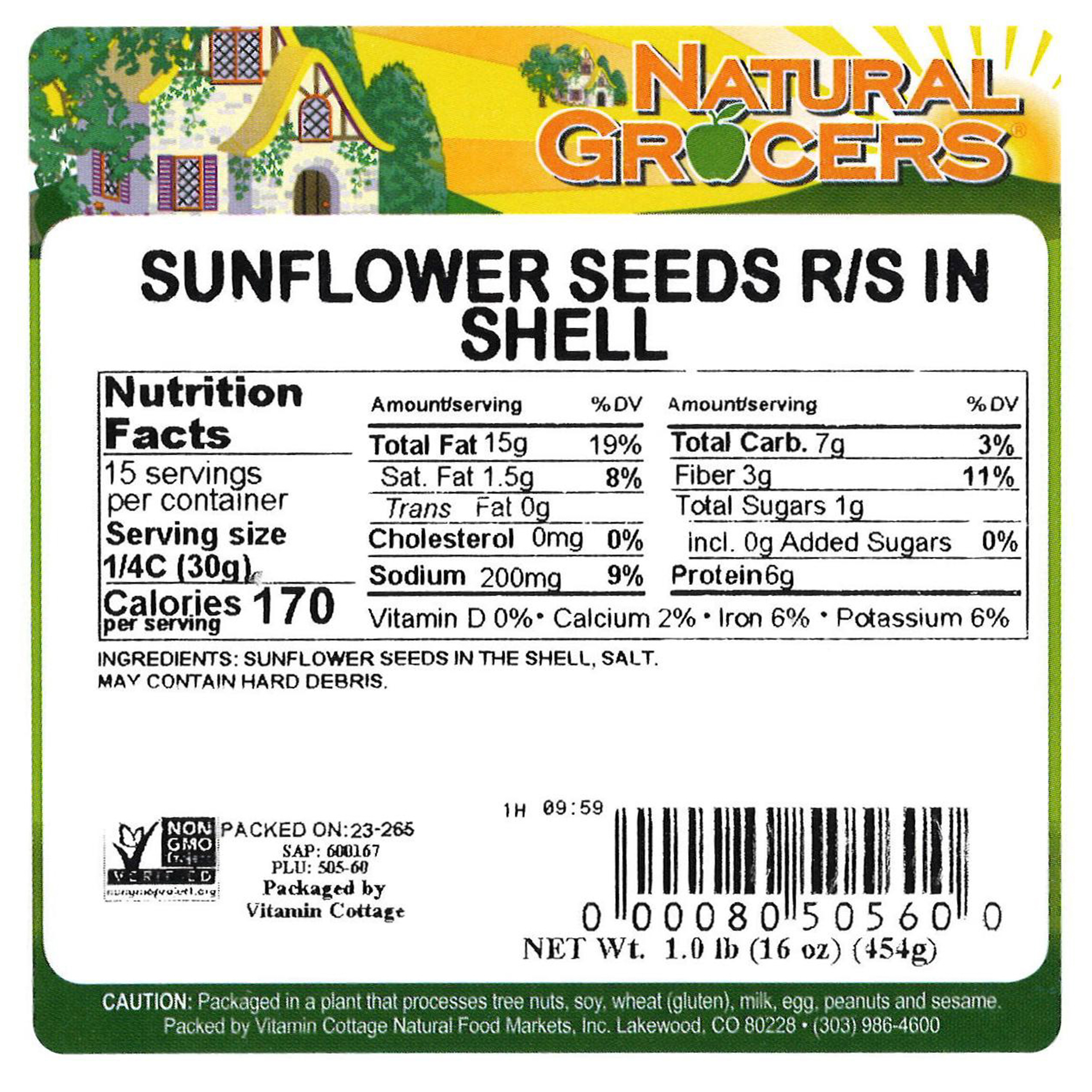 Seeds Sunflr Inshl R-s Non-gmo 1 Lb