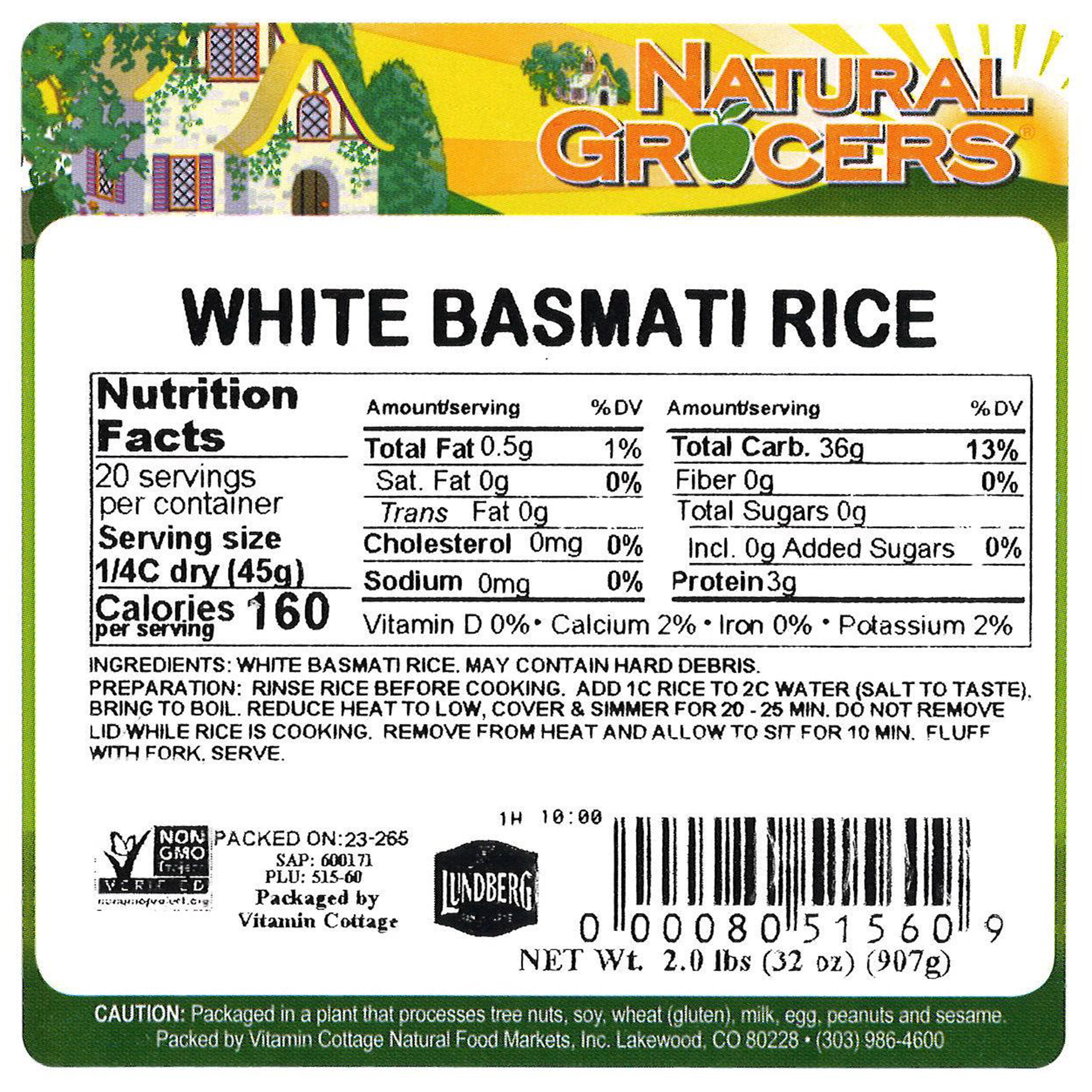 Rice Basmati White 2 Lb