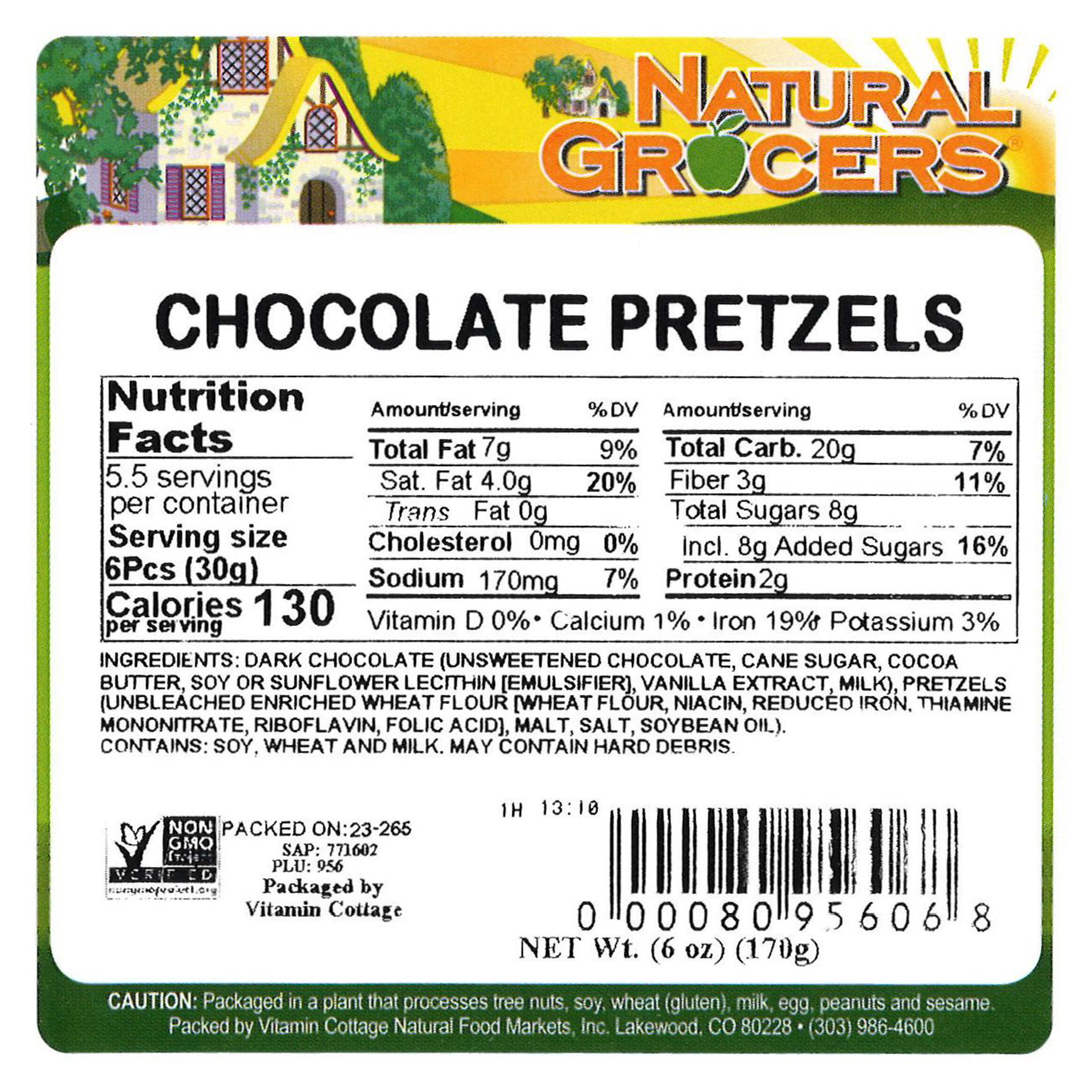 Pretzels Chocolate Non Gmo 6 Oz