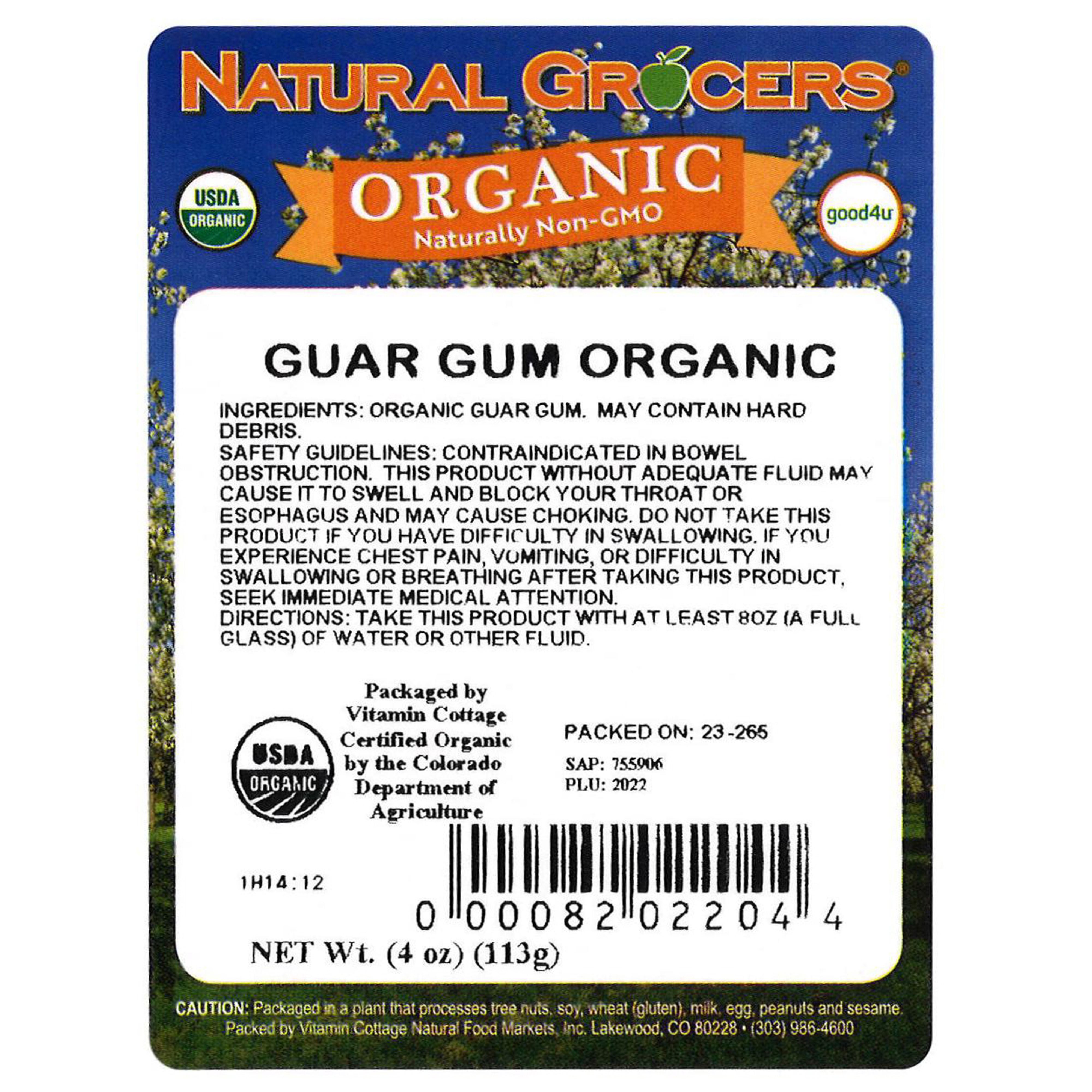 Guar Gum Org 4 Oz