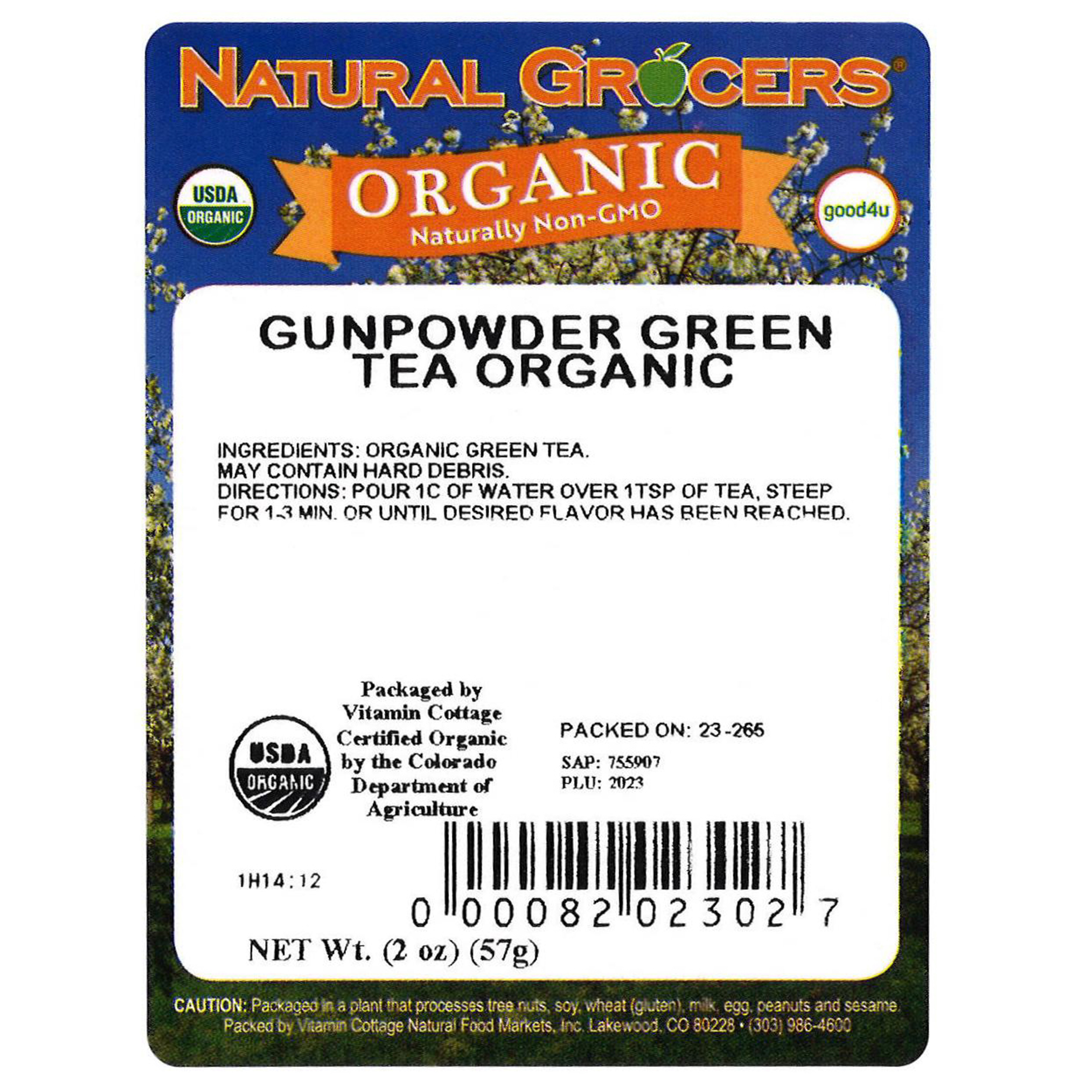 Tea Gunpwd Green Org 2 Oz