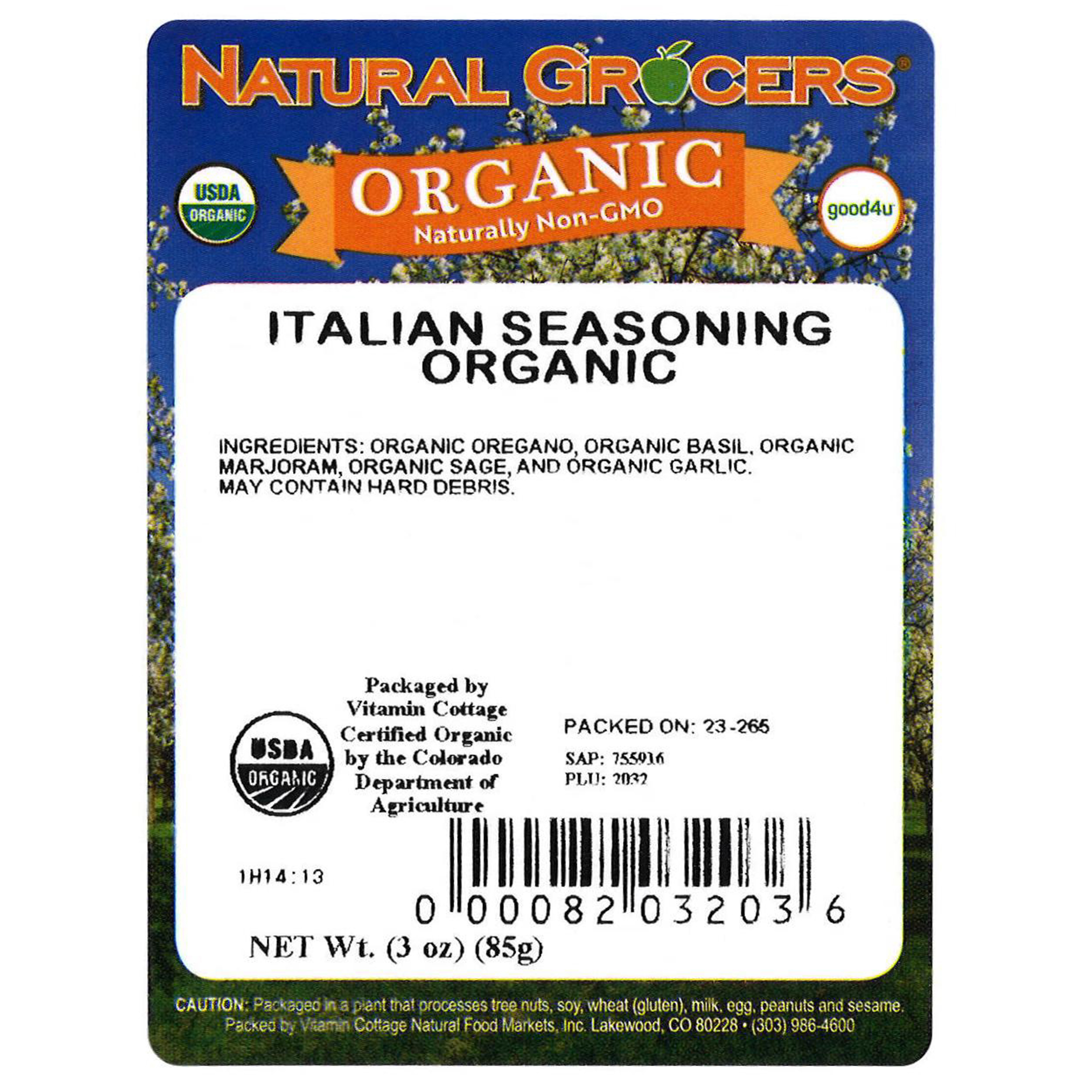 Italian Seasoning Blnd Org 3 Oz