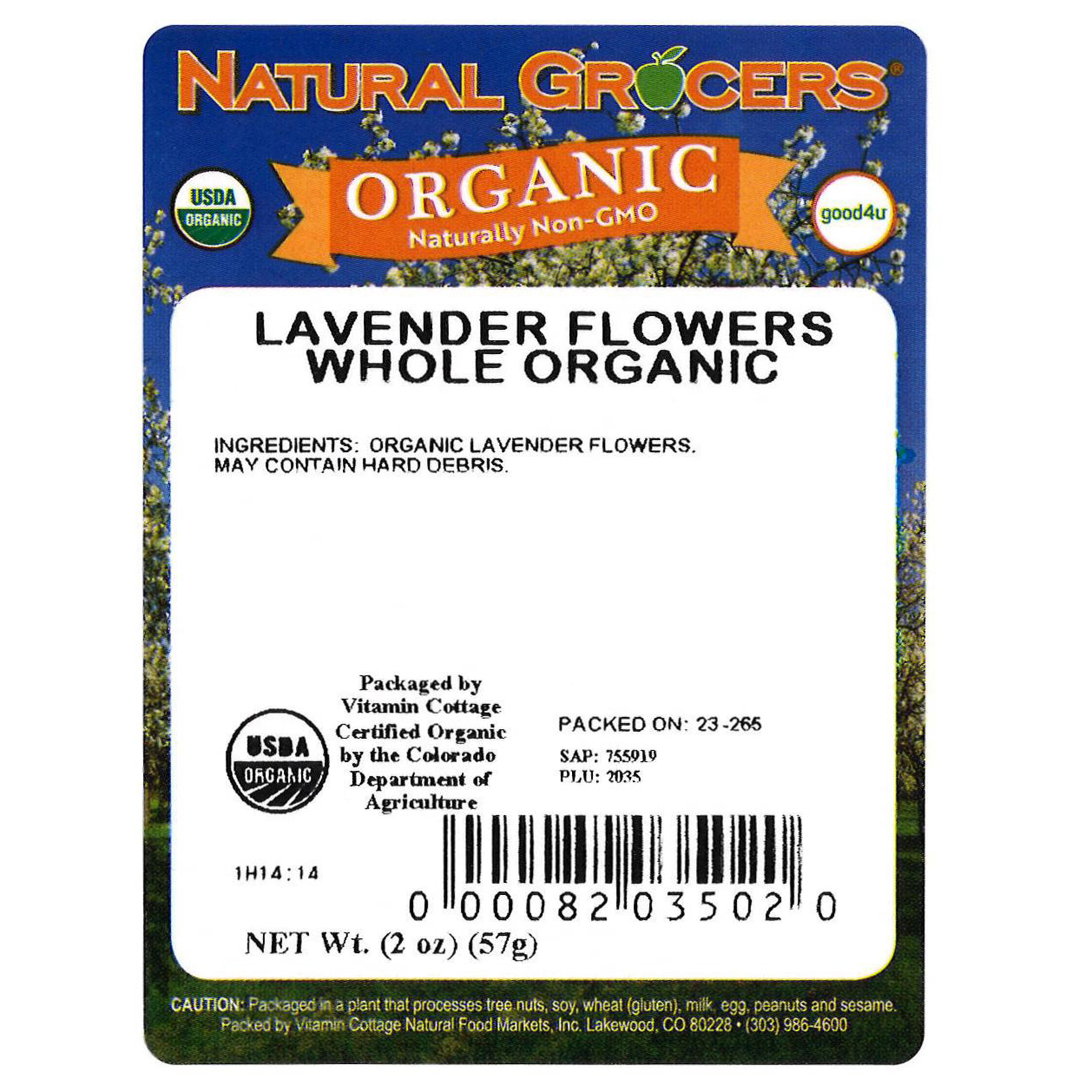 Lavender Flowers Whole Org 2 Oz
