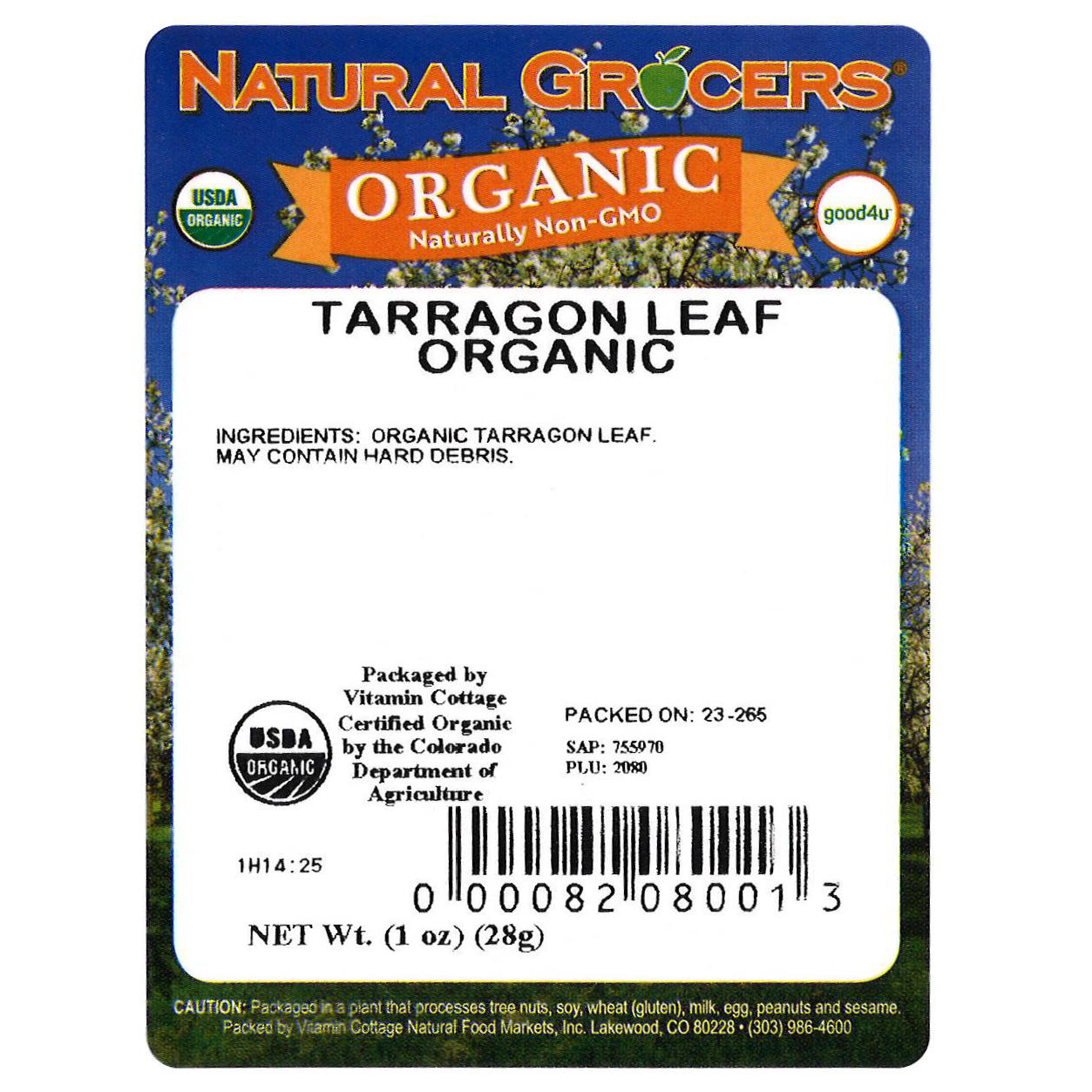 Tarragon Leaf C/s Org 1 Oz