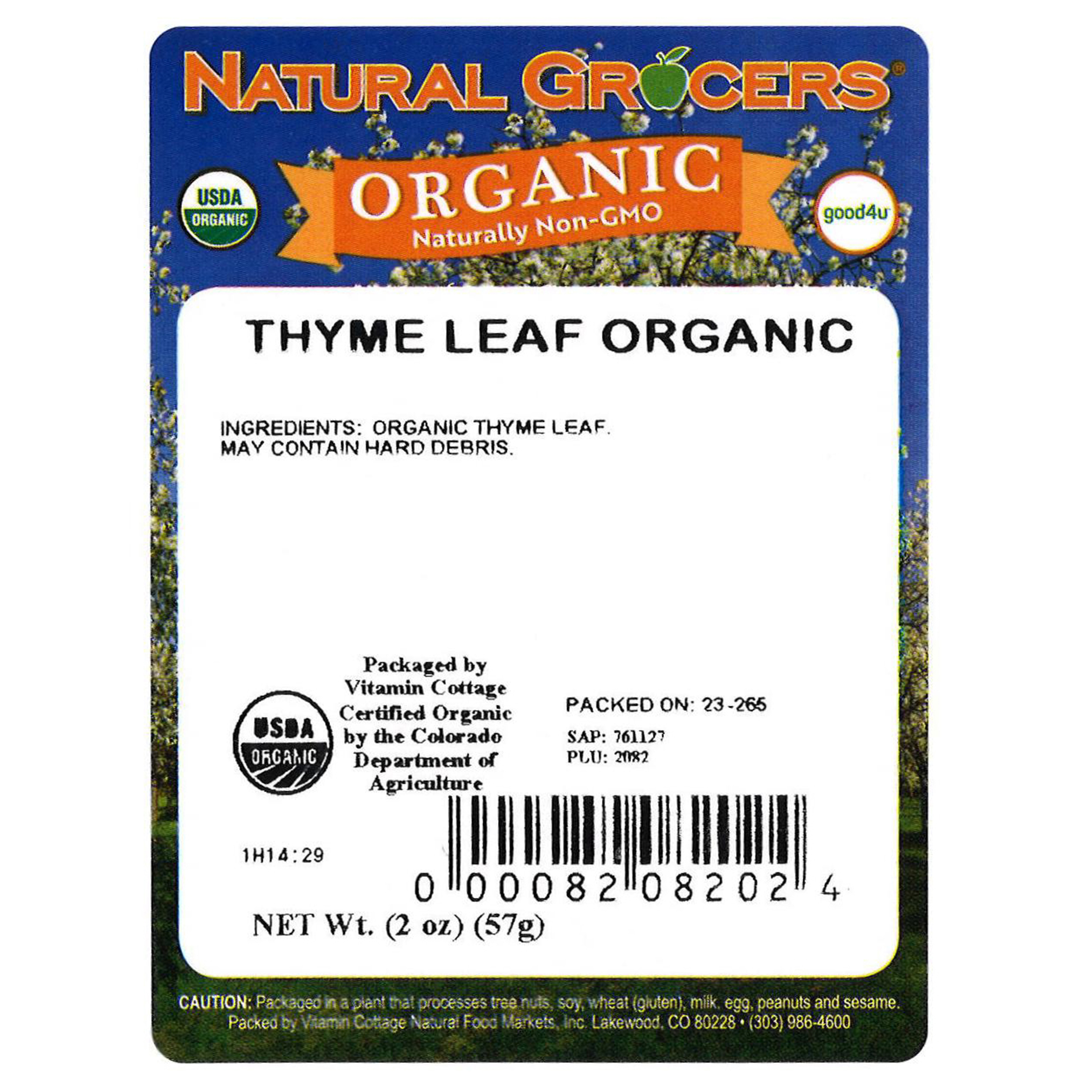 Thyme Leaf C/s Org 2 Oz