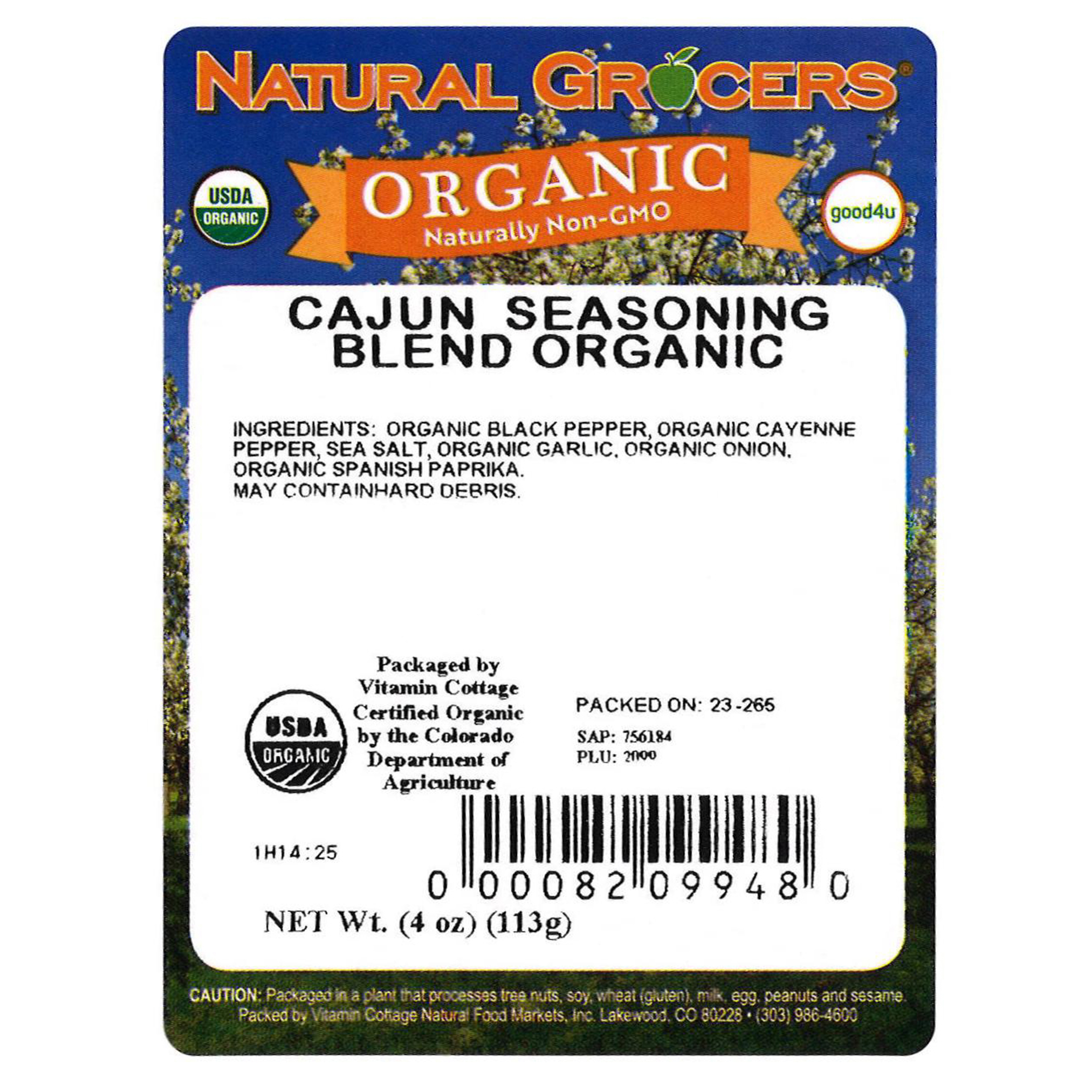 Cajun Seasoning Blend Org 4 Oz