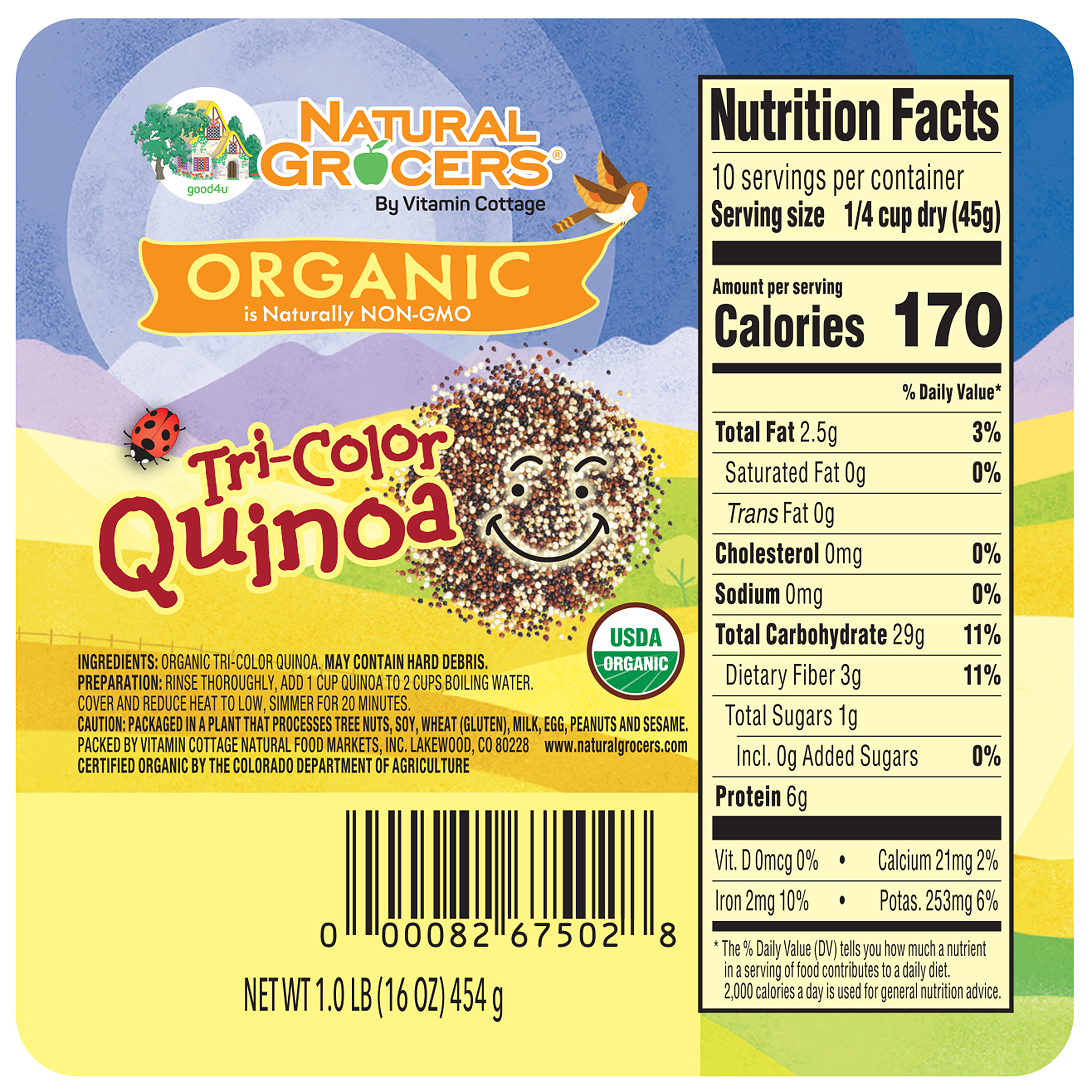 Quinoa Tri-color Org 1 Lb