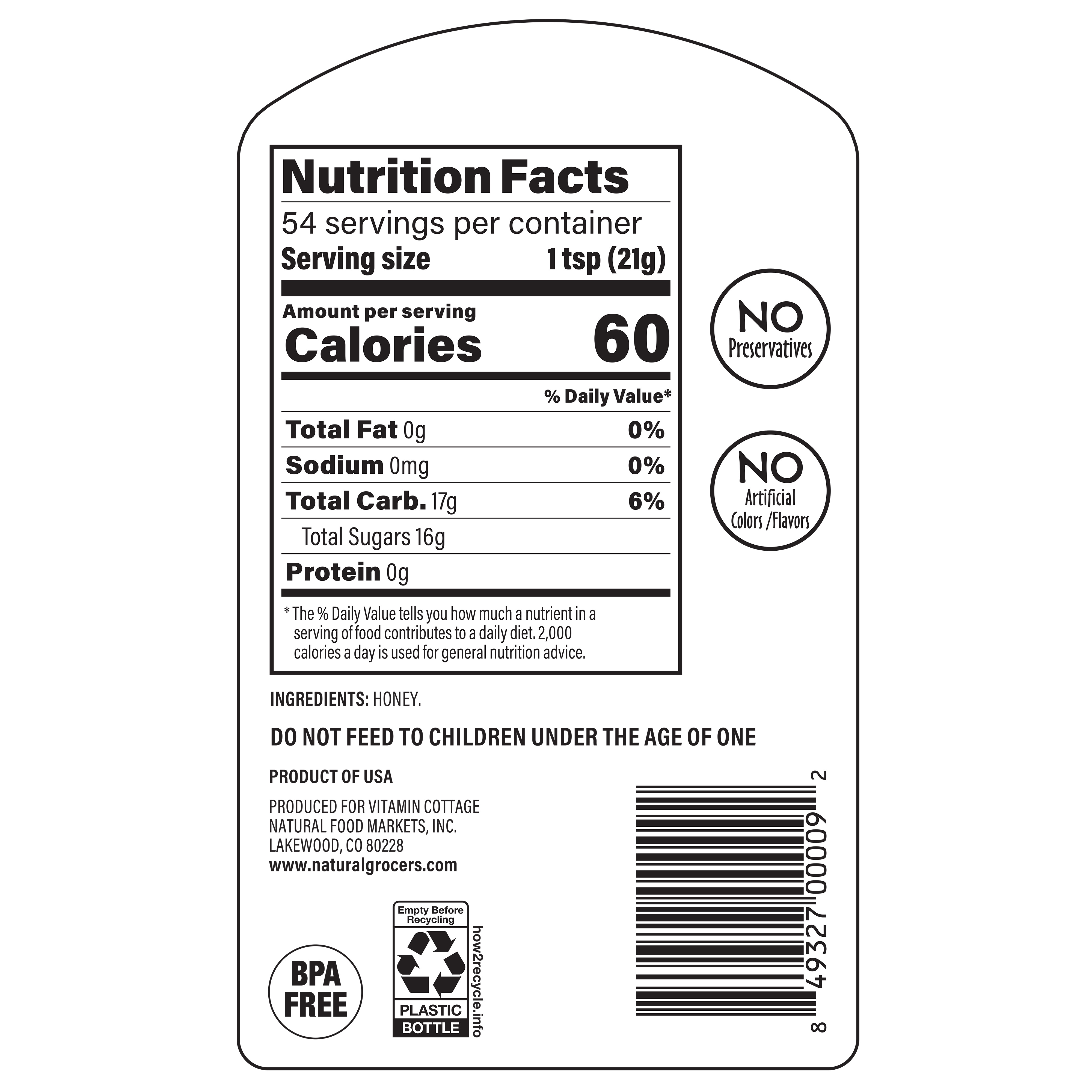 Raw & Unfiltered Clover Honey 40 Oz