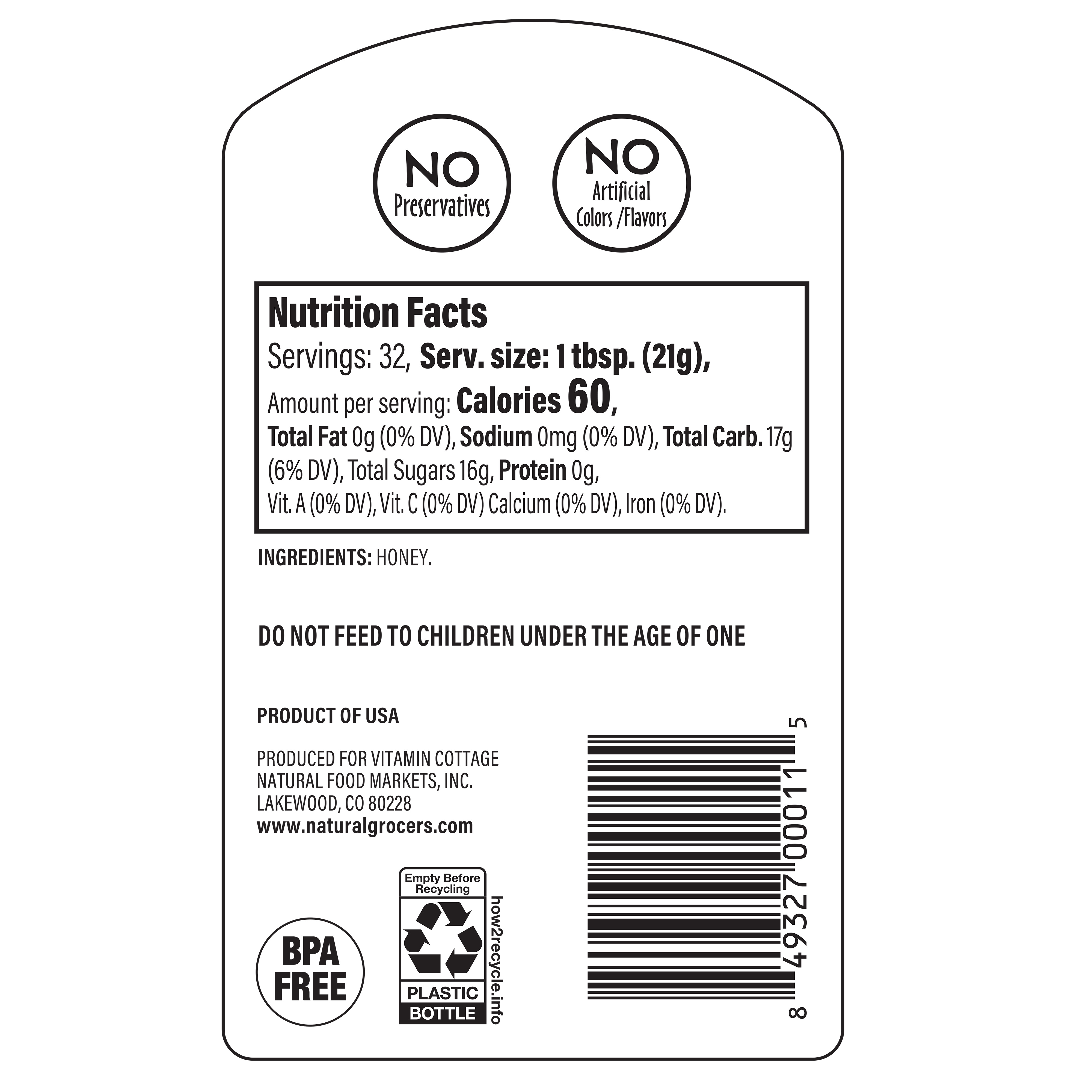 Raw & Unfiltered Clover Honey 24 Oz