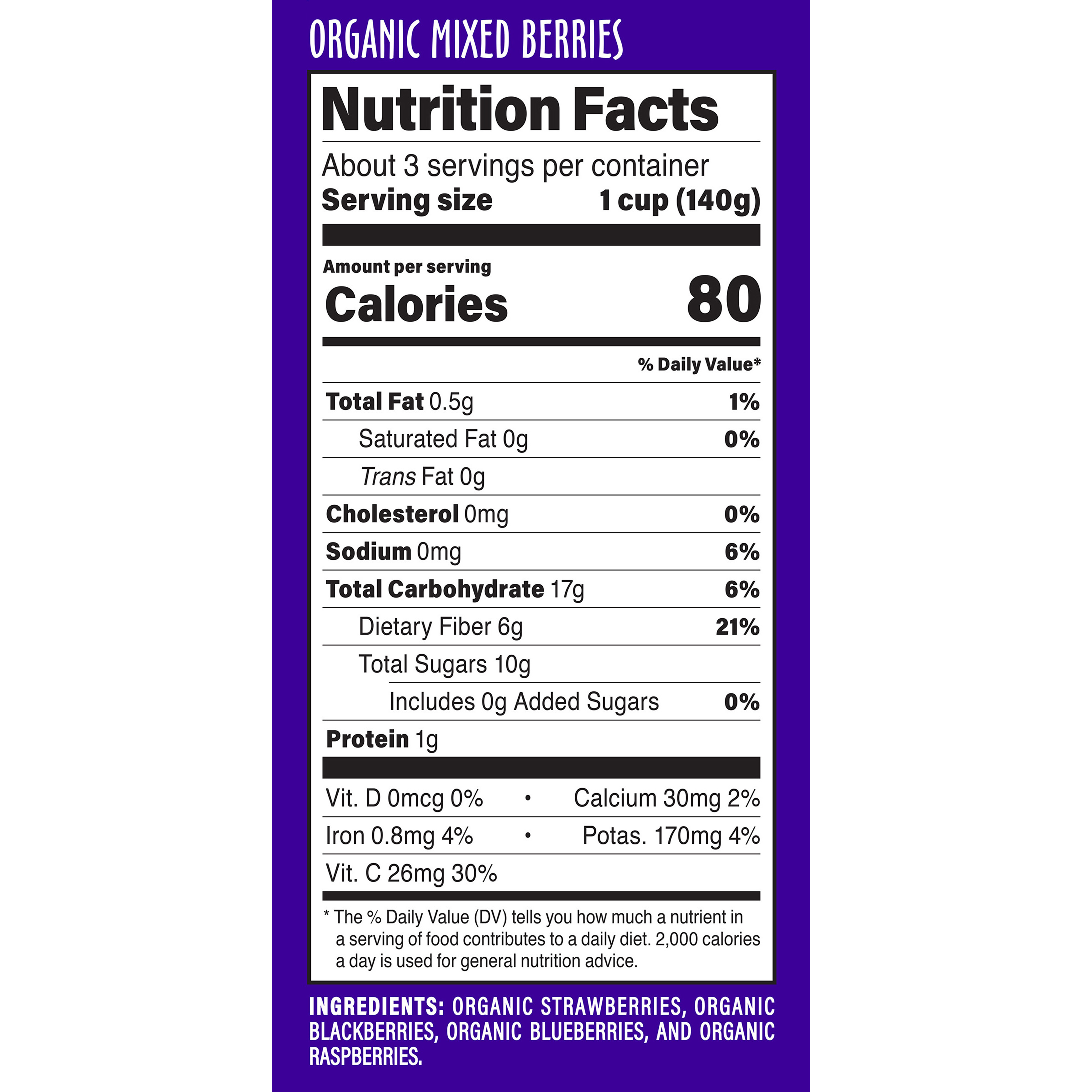 Frz Fruit Mixed Berries Org 16 Oz