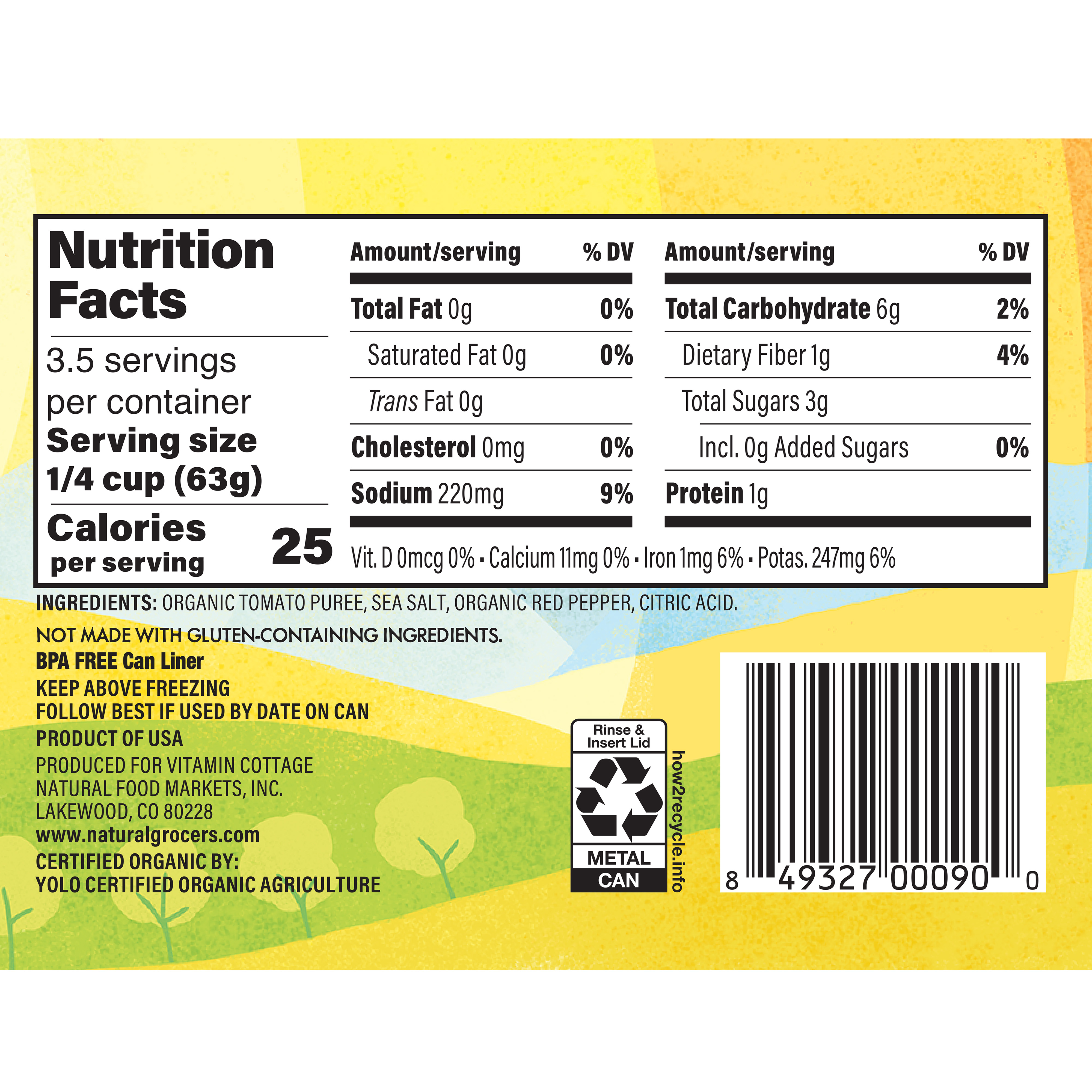 Org Tomato Sauce 8 Oz