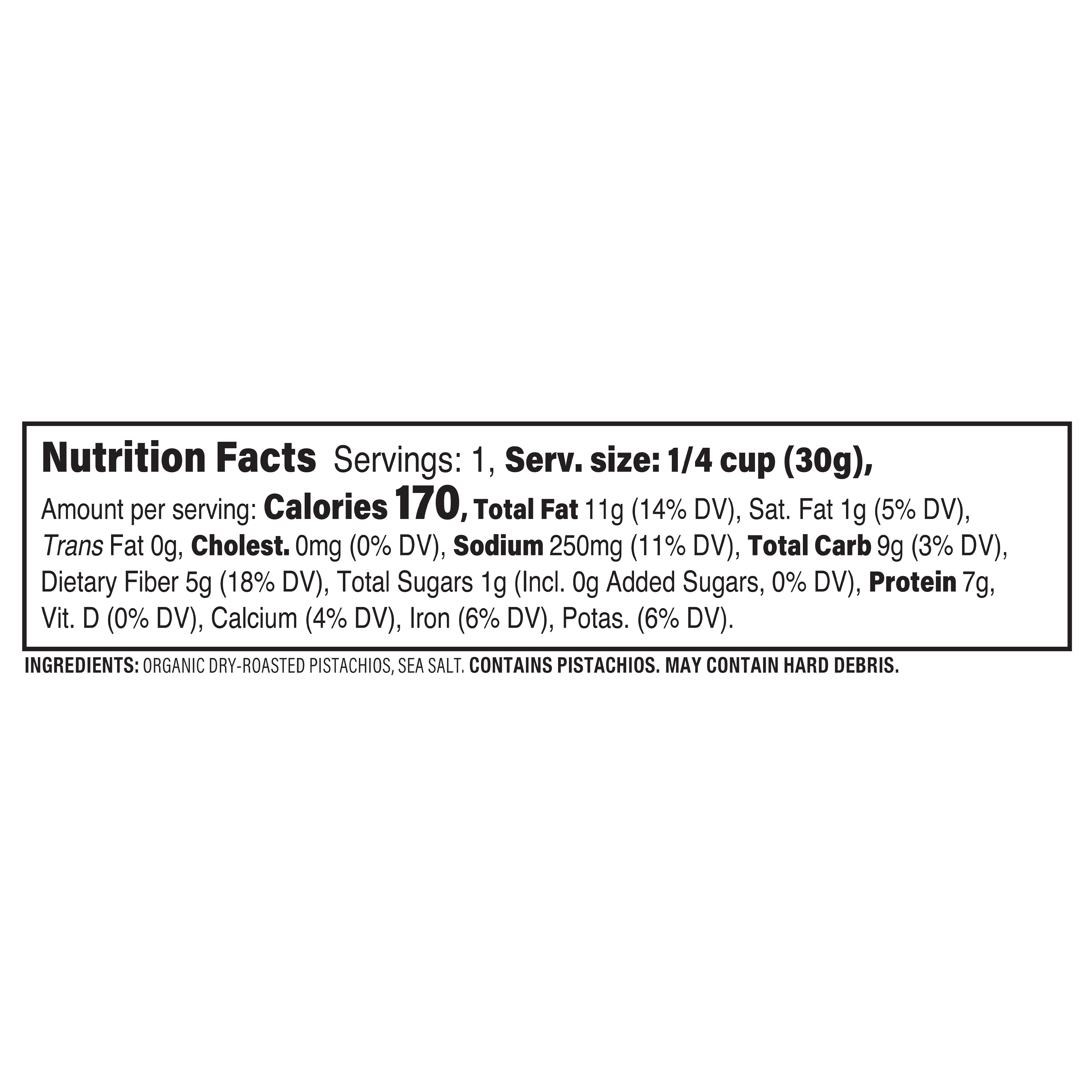 Pistachios R S Org 1.5 Oz