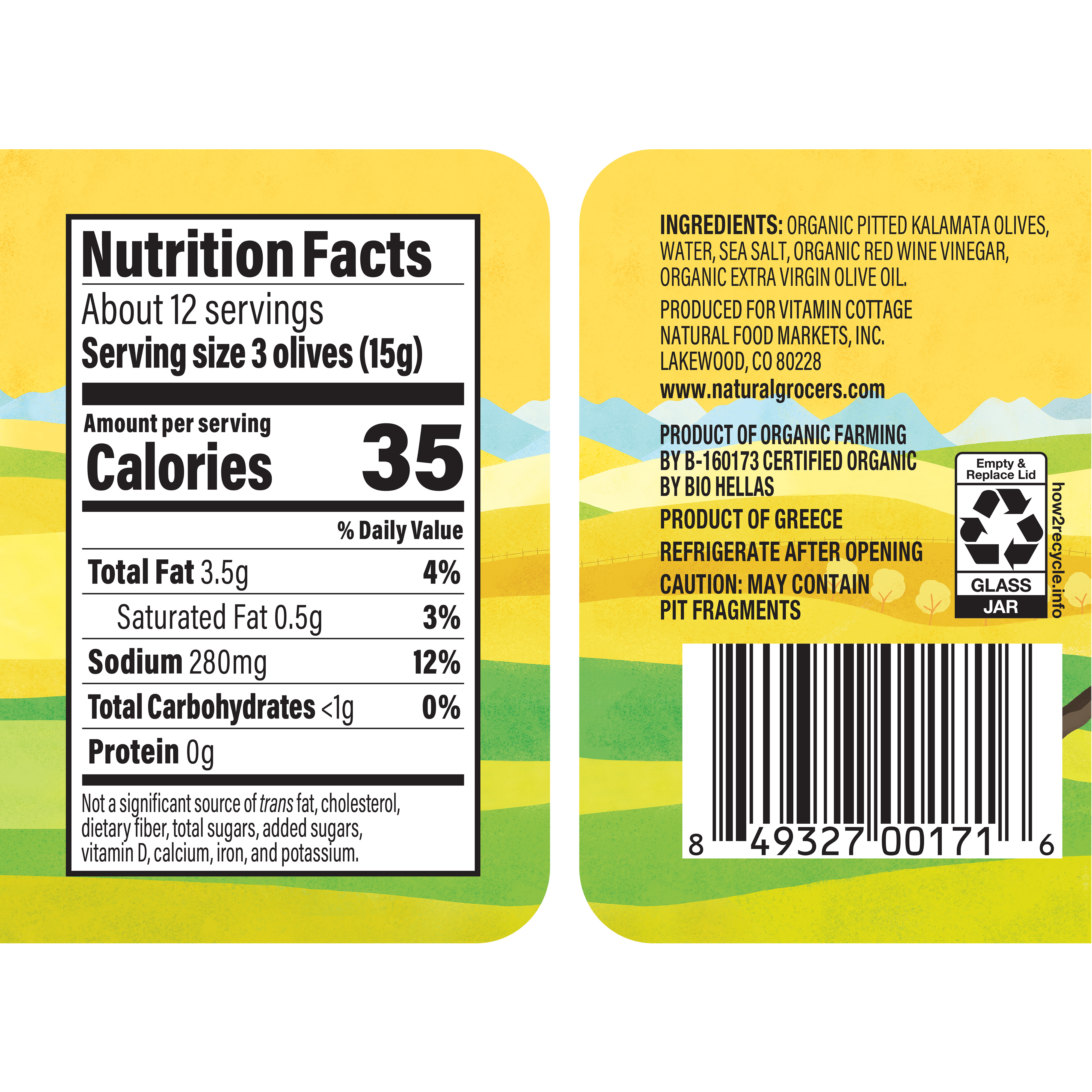 Olives Jar Pttd Klmta Org 6.3 Oz