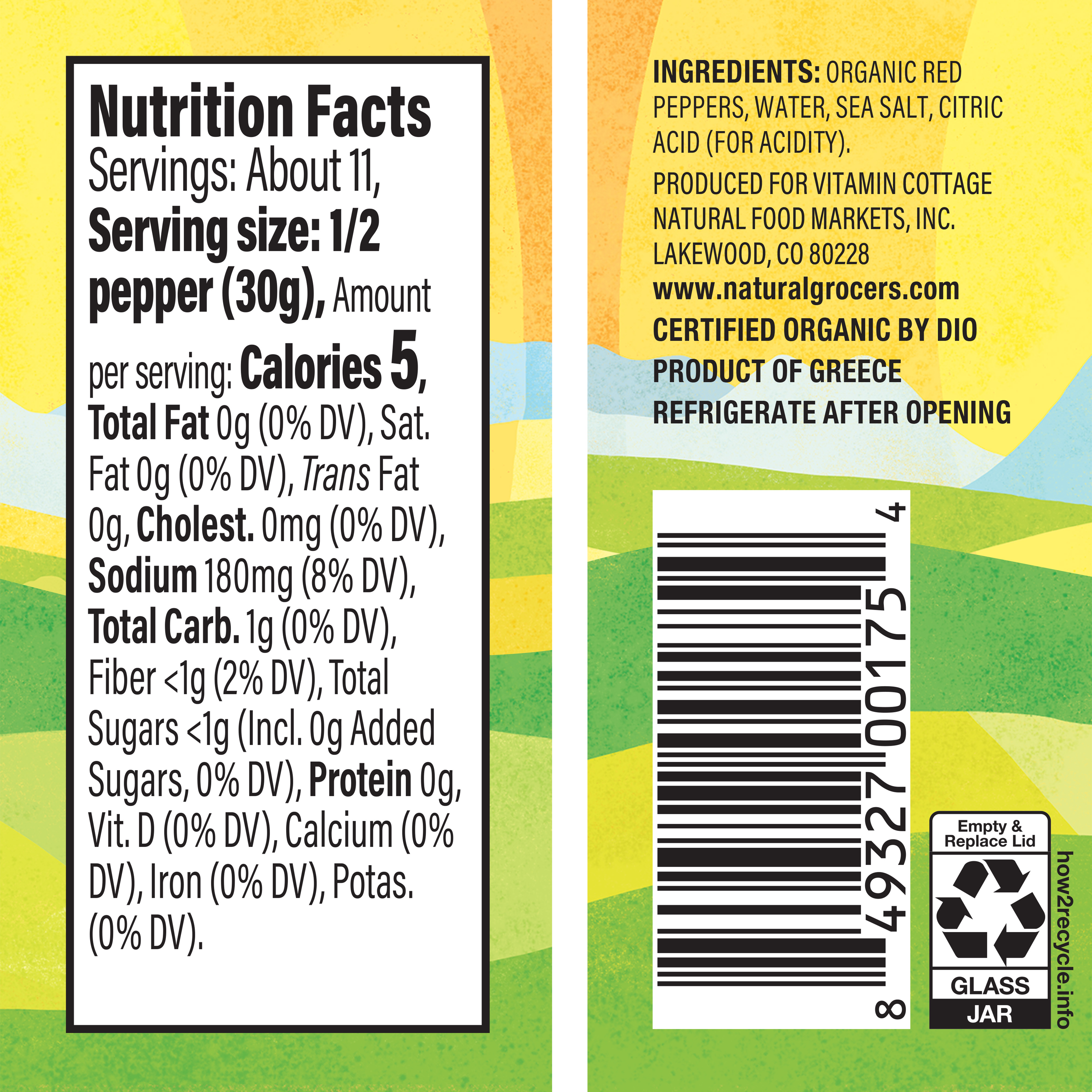 Rst Red Peppers Jarred Org 16 Oz