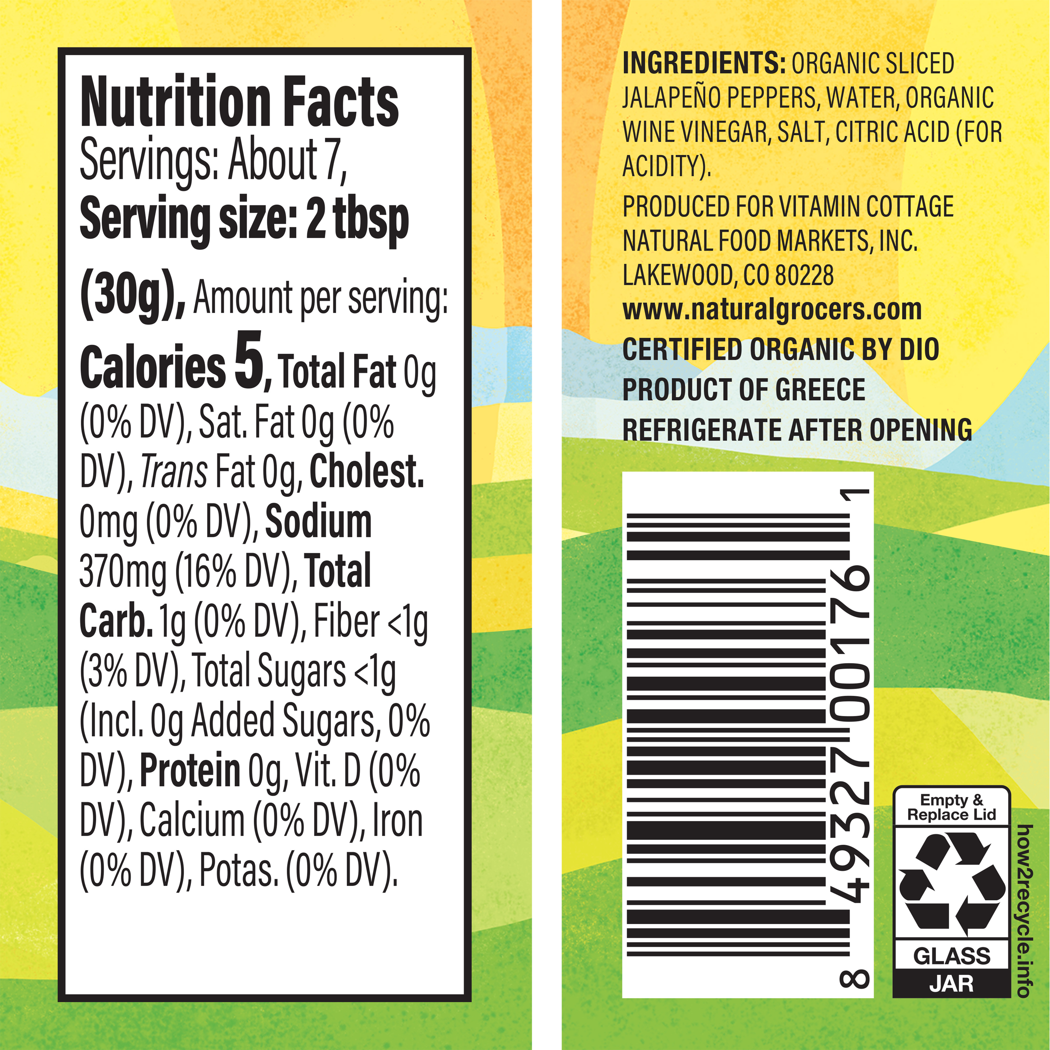 Jalapenos Slcd Jarred Org 16.9 Oz