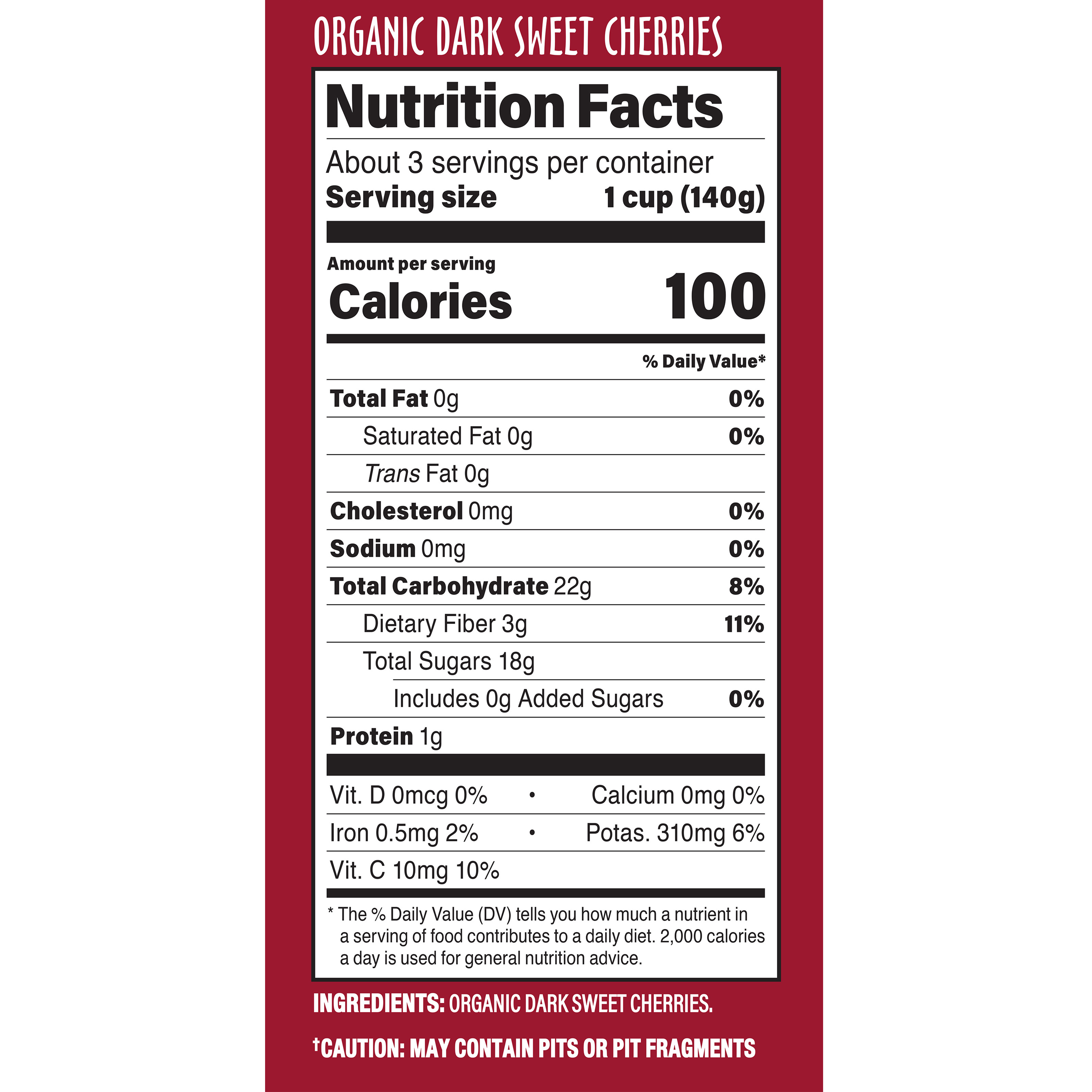 Frz Drk Cherries Org 16 Oz