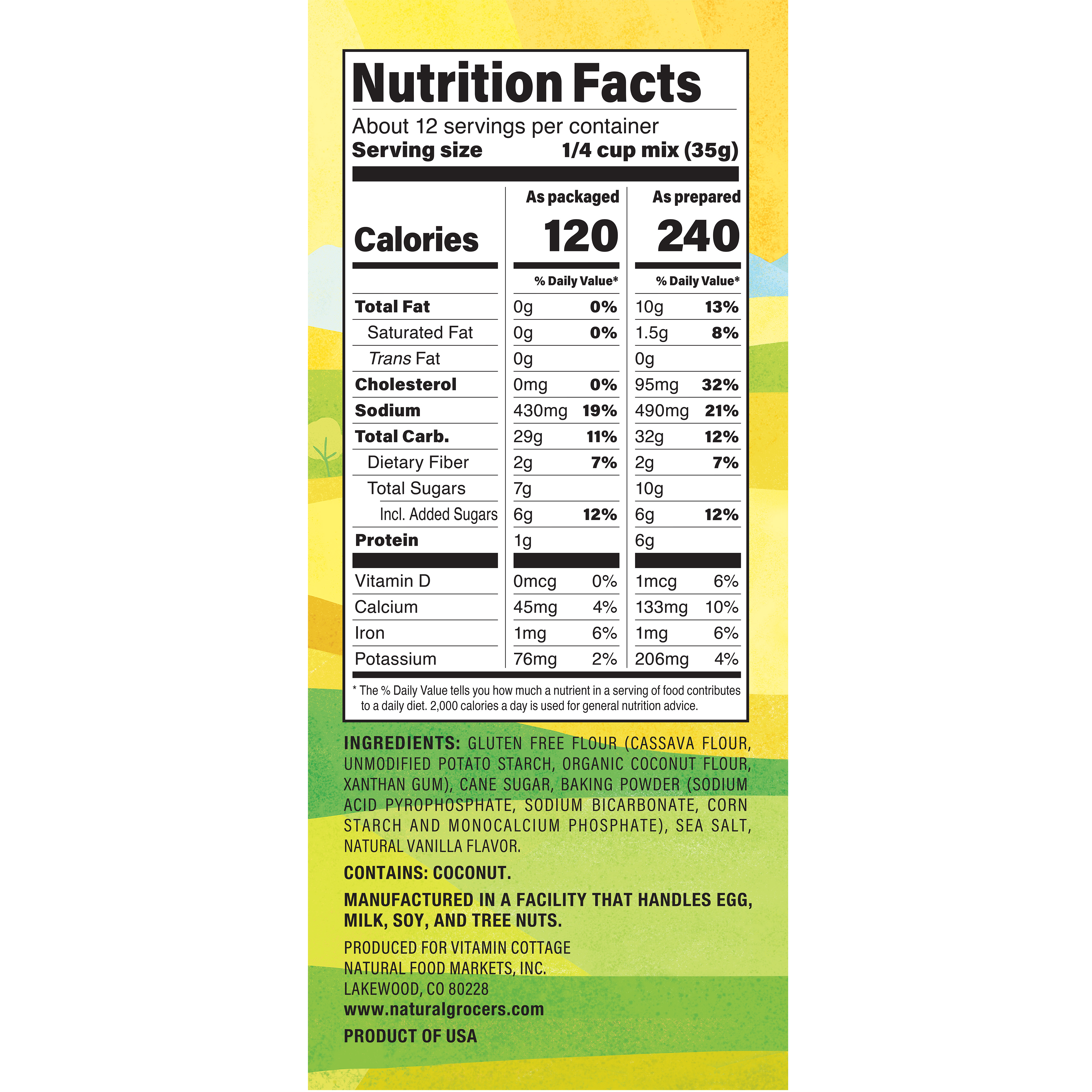 Pcake&waff Mix Gf Ngmo 16 Oz