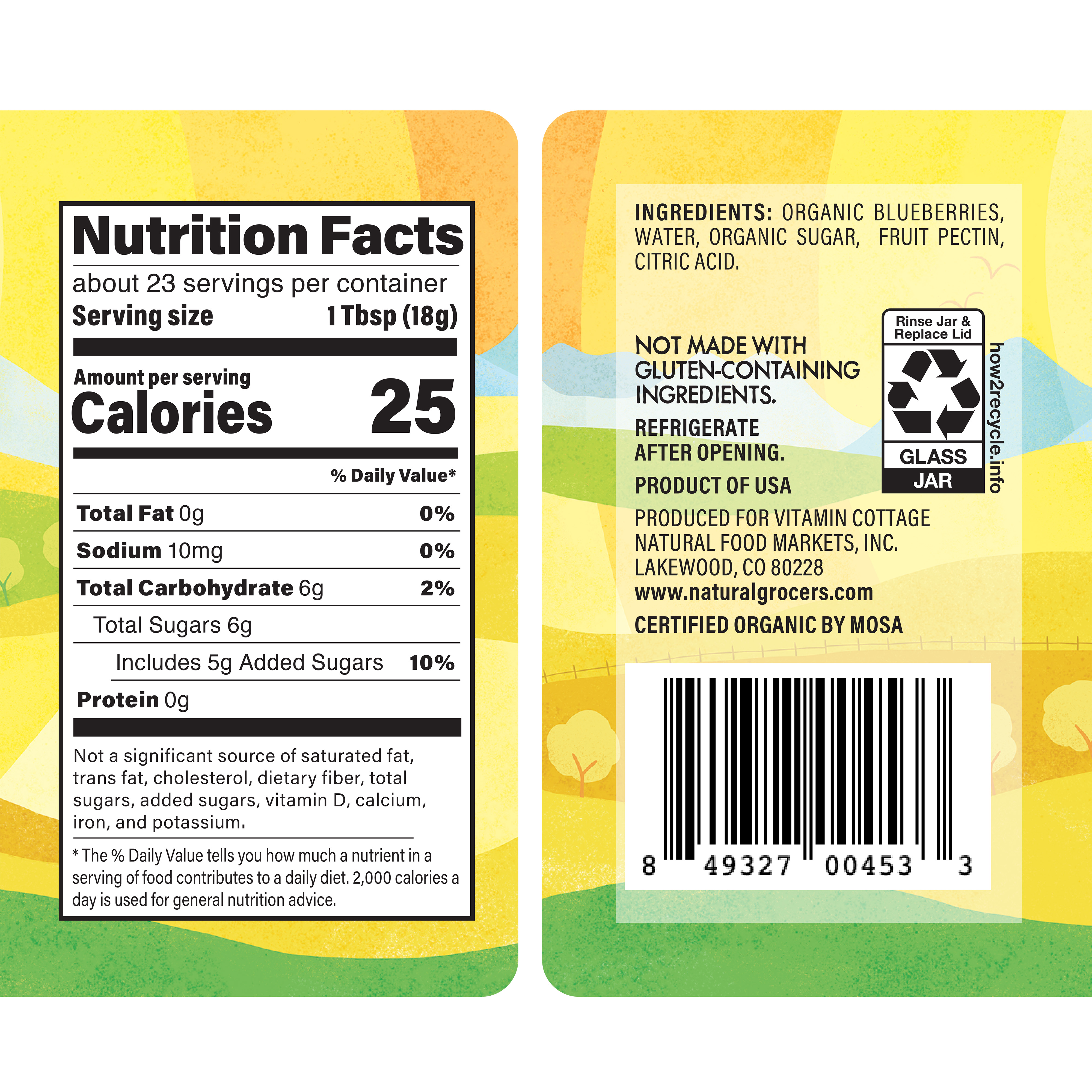 Preserves Blueberry Org 15.5 Oz