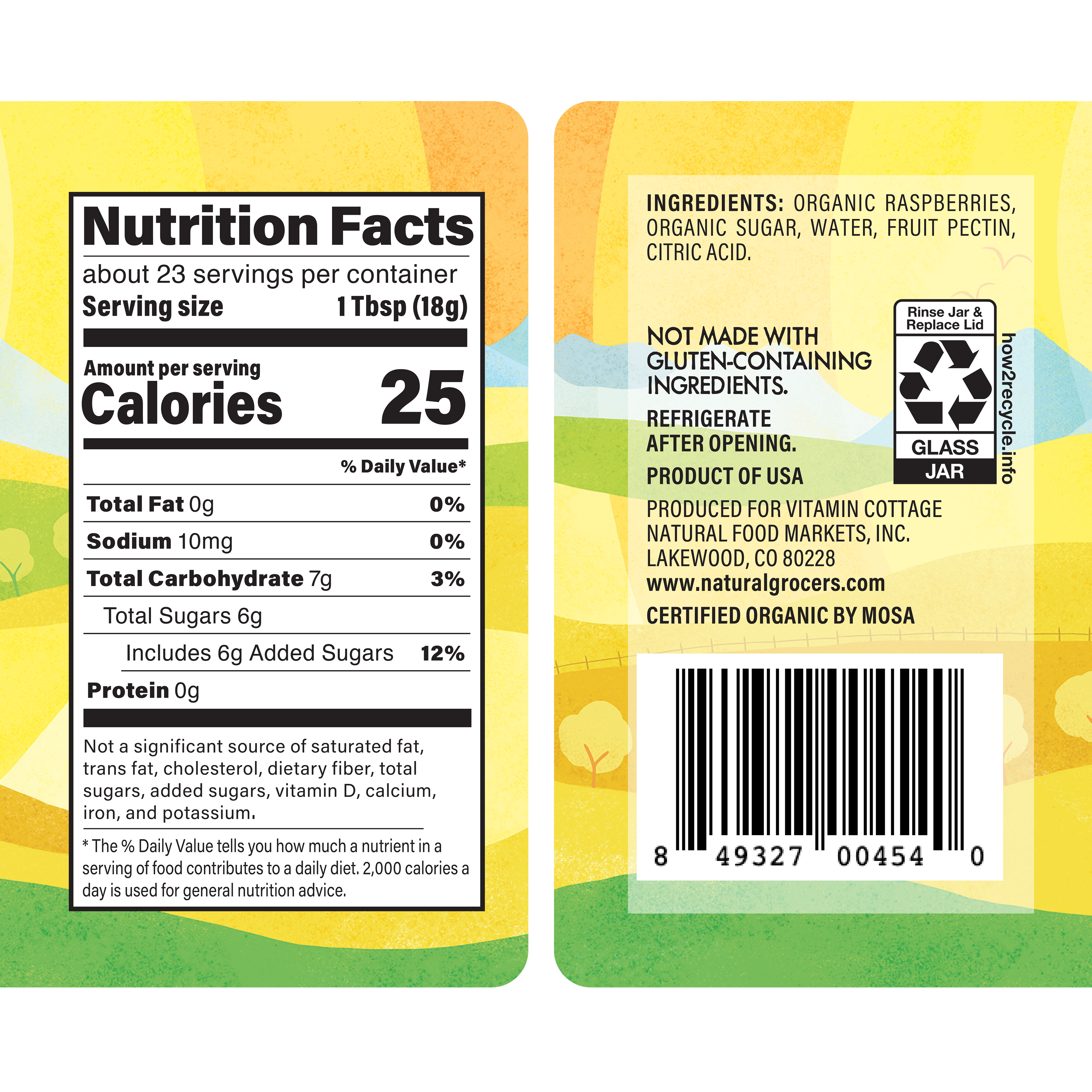 Preserves Raspberry Org 15.5 Oz