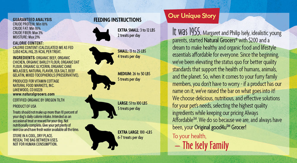 Natural Grocers® Brand Organic Dog Jerky - Beef 4.5 OZ - Nutritional Info