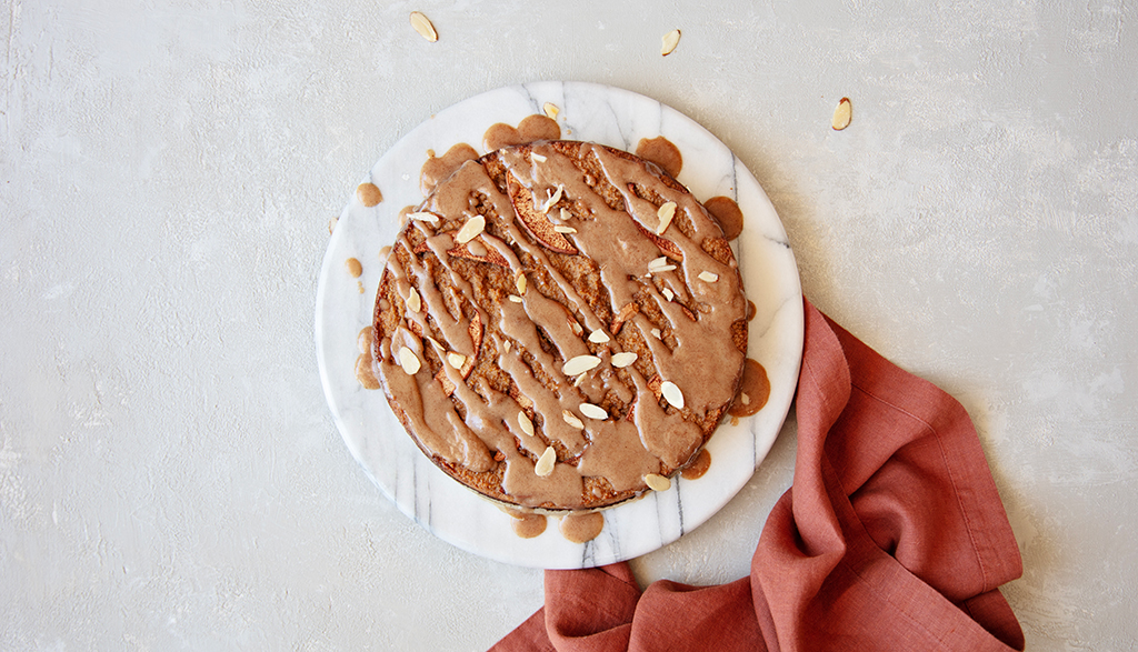 Brown Butter Apple Cake with Maple Coconut Butter Glaze Recipe