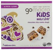 Organic Gluten-free Vegan Chocolate Chip Cookie Dough Kids Protein Macrobars 6.3 Oz