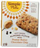 Gluten-free Peanut Butter Chocolate Chip Soft-baked Almond Flour Bars 1.198 Oz