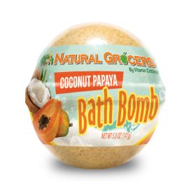 Natural Grocers Brand Bath Bomb Coconut Papaya 5 Oz