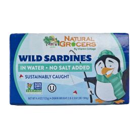 Natural Grocers Brand Wild Sardines in Water 4 OZ