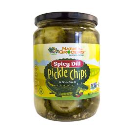 Natural Grocers Brand Spicy Dill Pickle Chips 24 OZ