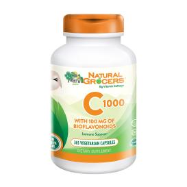 Natural Grocers Brand C 1000 with 100 MG of Bioflavonoids 365 Vegetarian Capsules