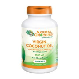 Natural Grocers Brand Coconut Oil 1000 mg 240 Softgels