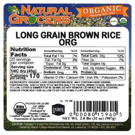 Rice Brown Long Org 2 Lb