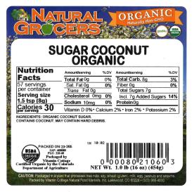 Sugar Coconut Org 1 Lb