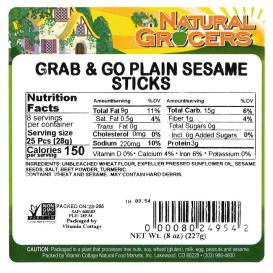 Stks Sesame Plain G&g Non-gmo 8 Oz