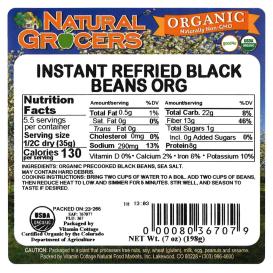 Beans Instant Rfrd Black Org 7 Oz