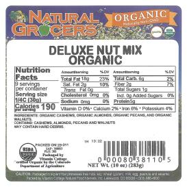 Mix Deluxe Nut Org 10 Oz
