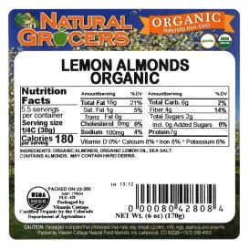 Almonds Lemon Org 6 Oz