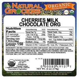 Cherries Milk Chocolate Org 6 Oz