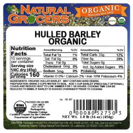 Barley Hulled Org 1 Lb